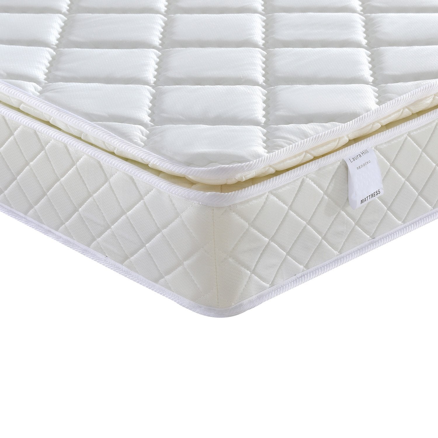 High Density Foam Queen Mattress, Pillow Top, Pocket Spring - Laura Hill