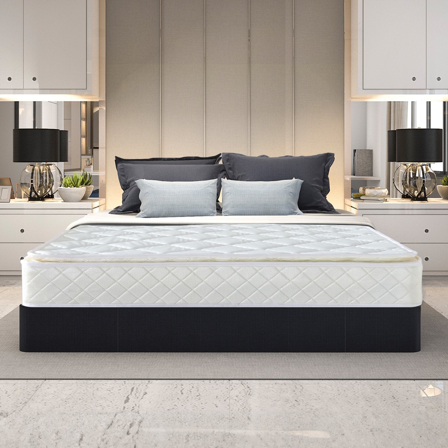 High Density Foam Queen Mattress, Pillow Top, Pocket Spring - Laura Hill