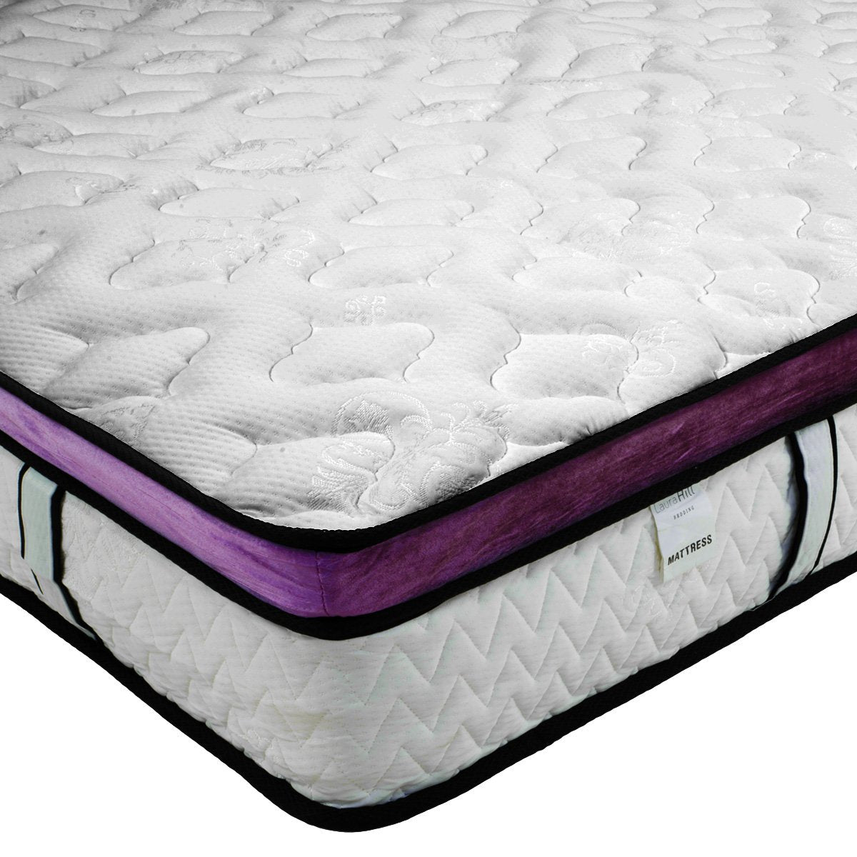 Queen Mattress Euro Top Latex Foam, Pocket Springs, Hypo-Allergenic – Laura Hill