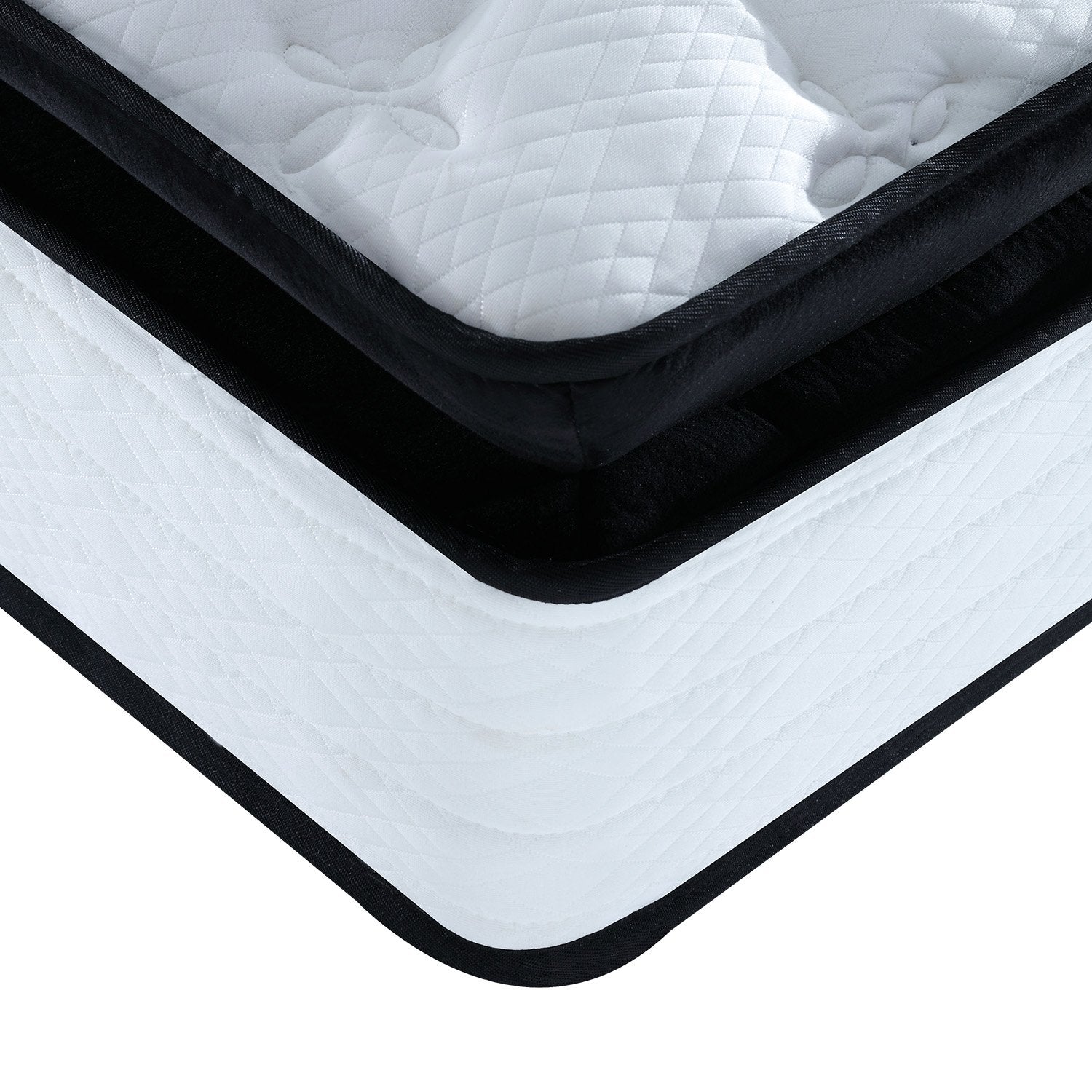 King Mattress 5 Zone Spring Foam Euro Top 32cm - Laura Hill