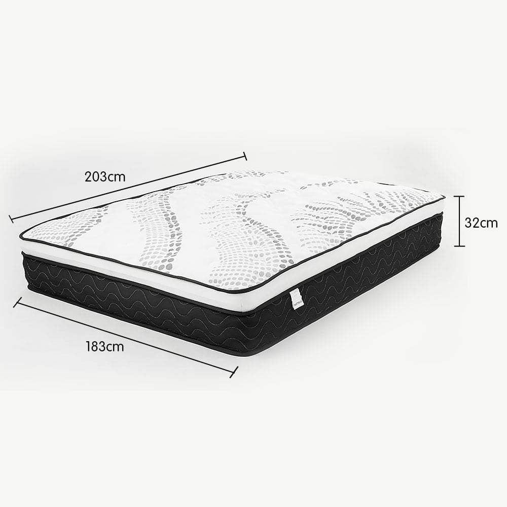 5 Zone Pocket Spring Mattress, Euro Top, Medium Firm, King - Laura Hill