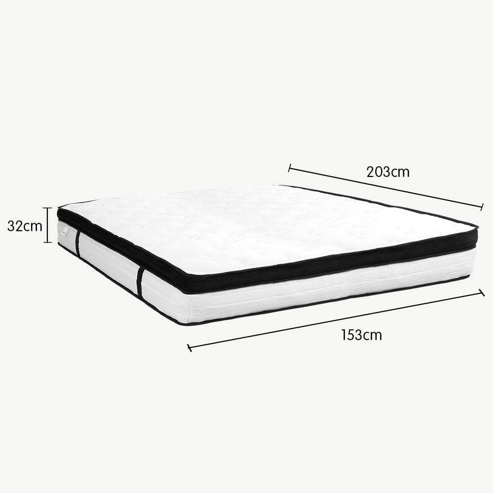 Plush Euro Top 5 Zone Spring Foam Queen Mattress, 32cm - Laura Hill