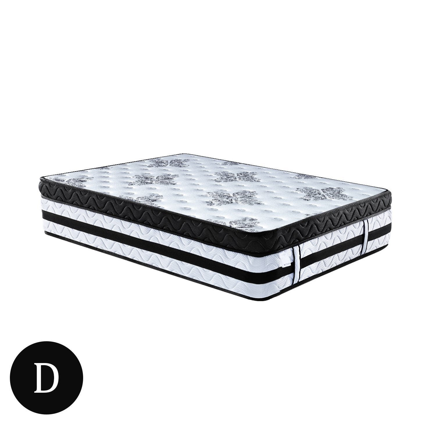 Euro Top Pocket Spring Mattress 34cm Double Bed Laura Hill