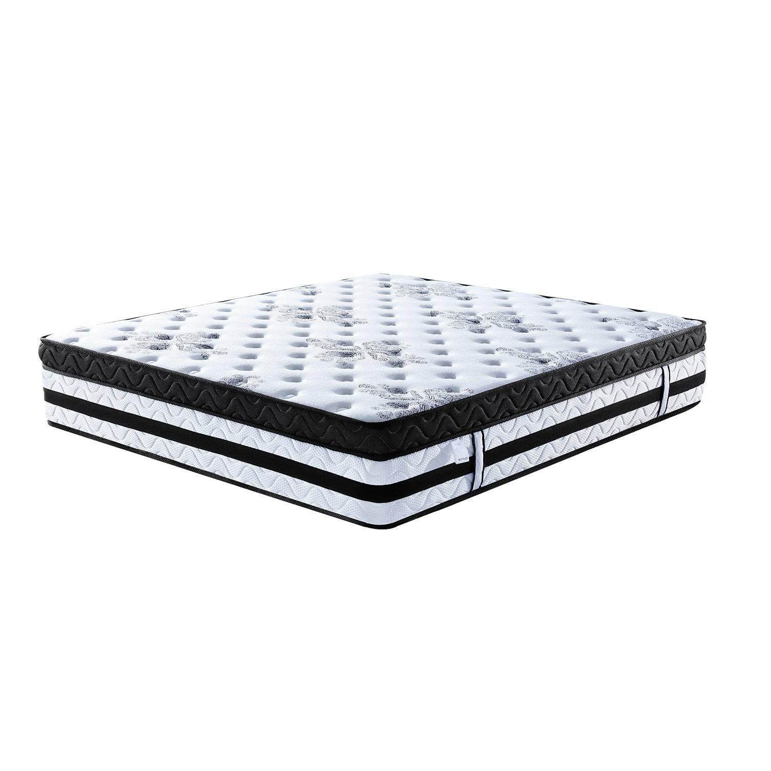 King Euro Top Mattress, 5-Zone Pocket Springs, 34cm Thick, Laura Hill