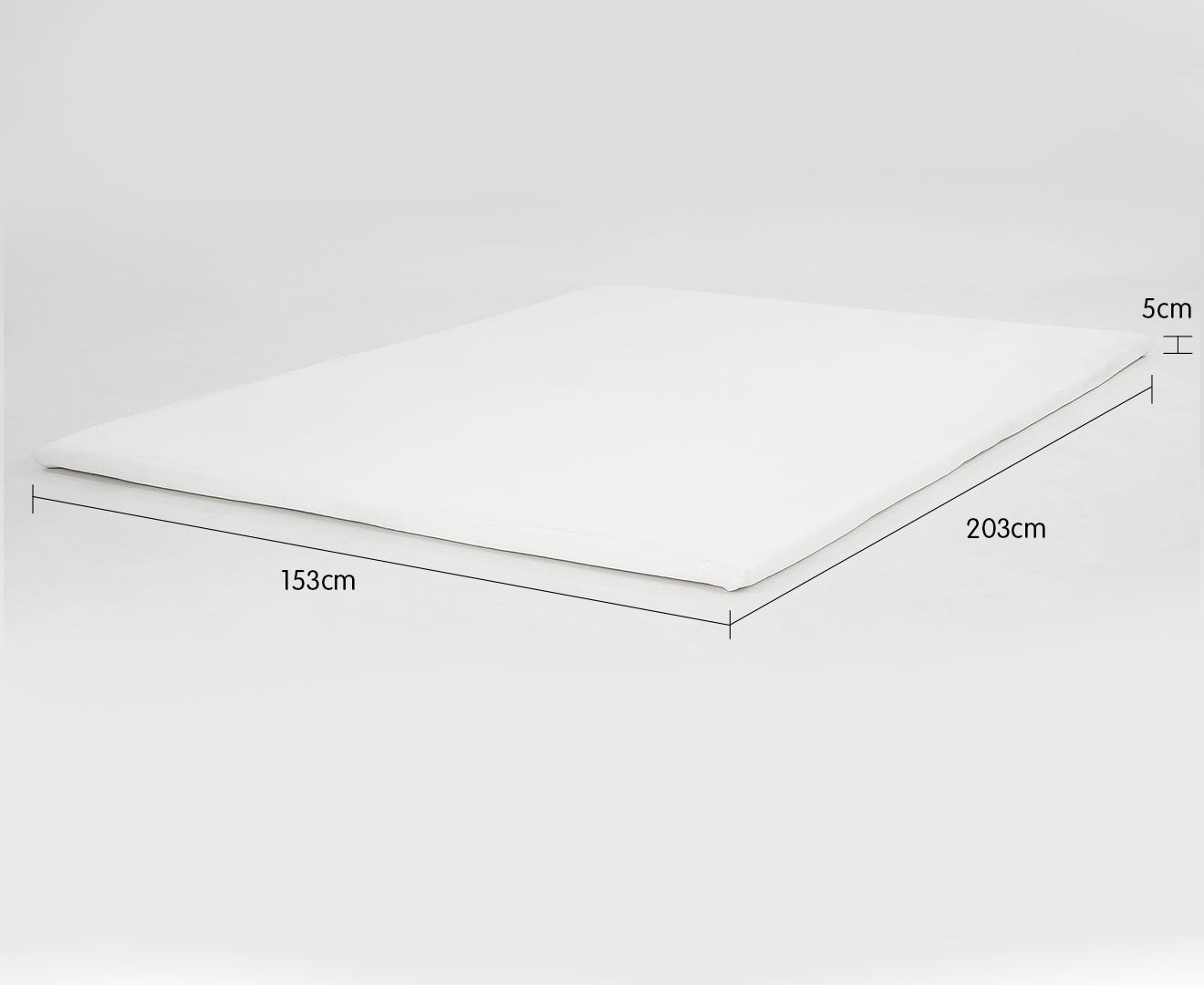 High Density Foam Mattress Topper 5cm Queen Protector