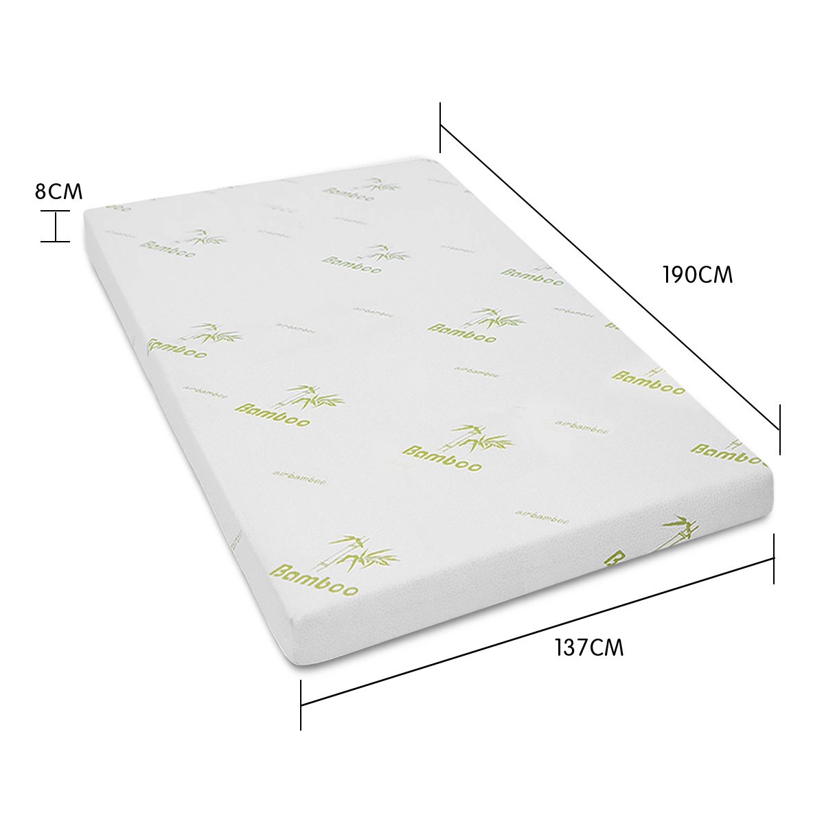 Cool Gel Memory Foam Bamboo Mattress Topper Double