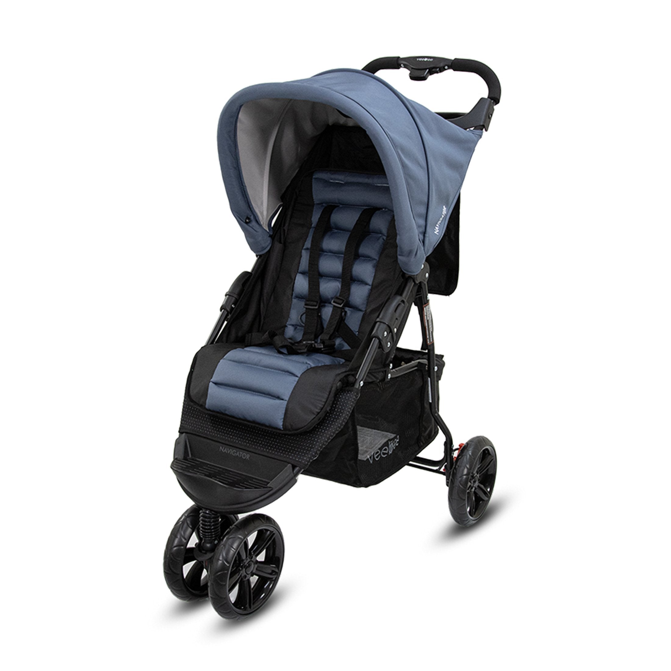 Lightweight 3-Wheel Stroller with UPF Canopy for Newborns and Toddlers - Veebee Navigator