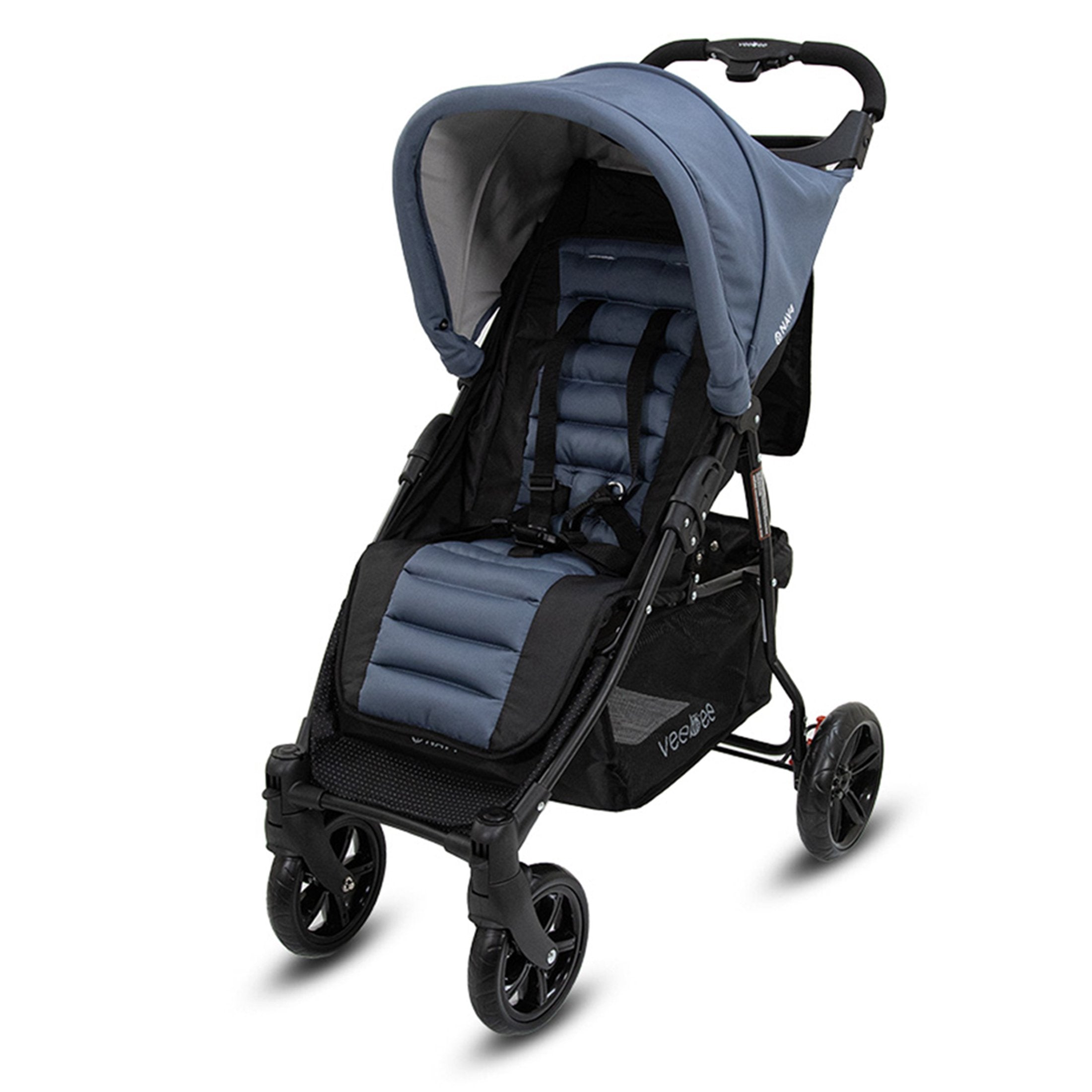 Lightweight Foldable Stroller Pram, UPF 50+ Canopy, 22kg Capacity - Veebee