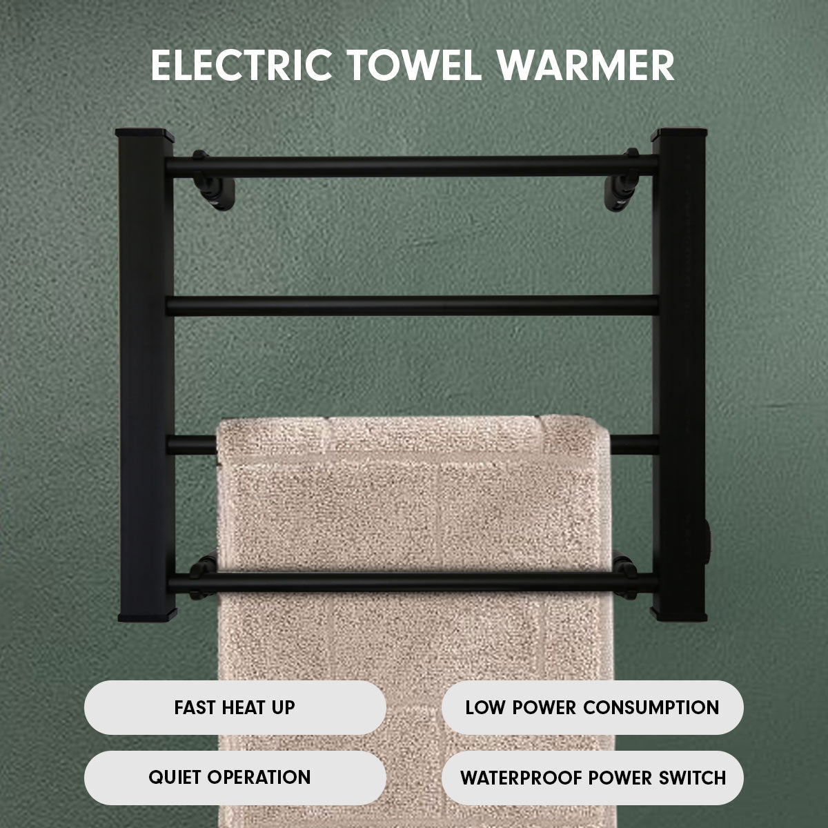 Fast Heating Wall Mounted Electric Heated Towel Rack - Pronti