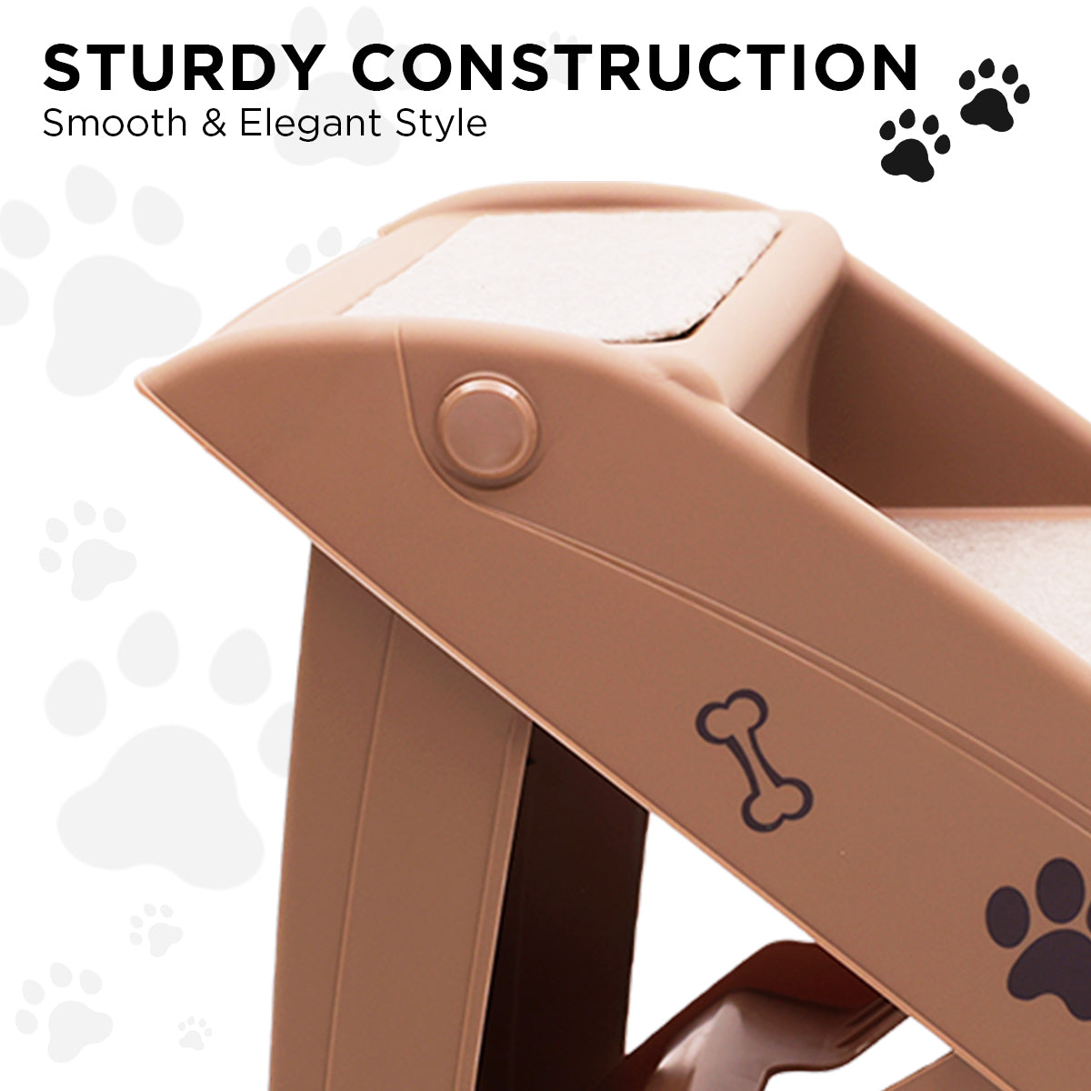 Sturdy Foldable Pet Steps with Anti-Slip Mat, 50cm - Furtastic