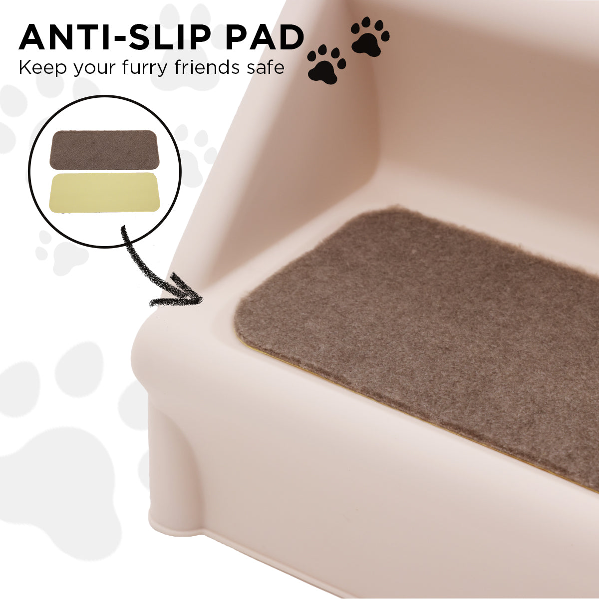 Foldable 50cm Pet Stairs with Non-Slip Mats, Furtastic