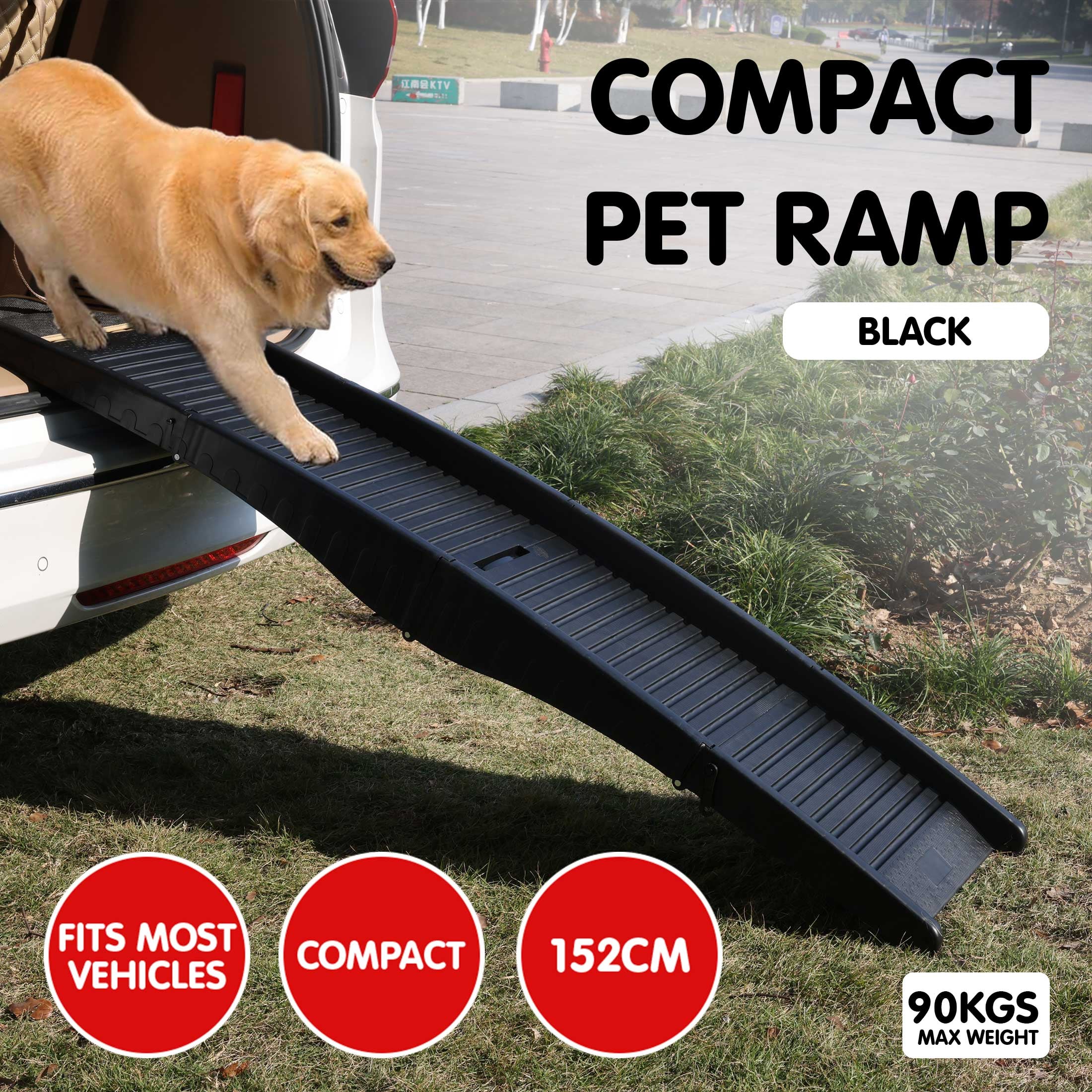 152cm Folding Pet Ramp with Rails & Handle - Furtastic