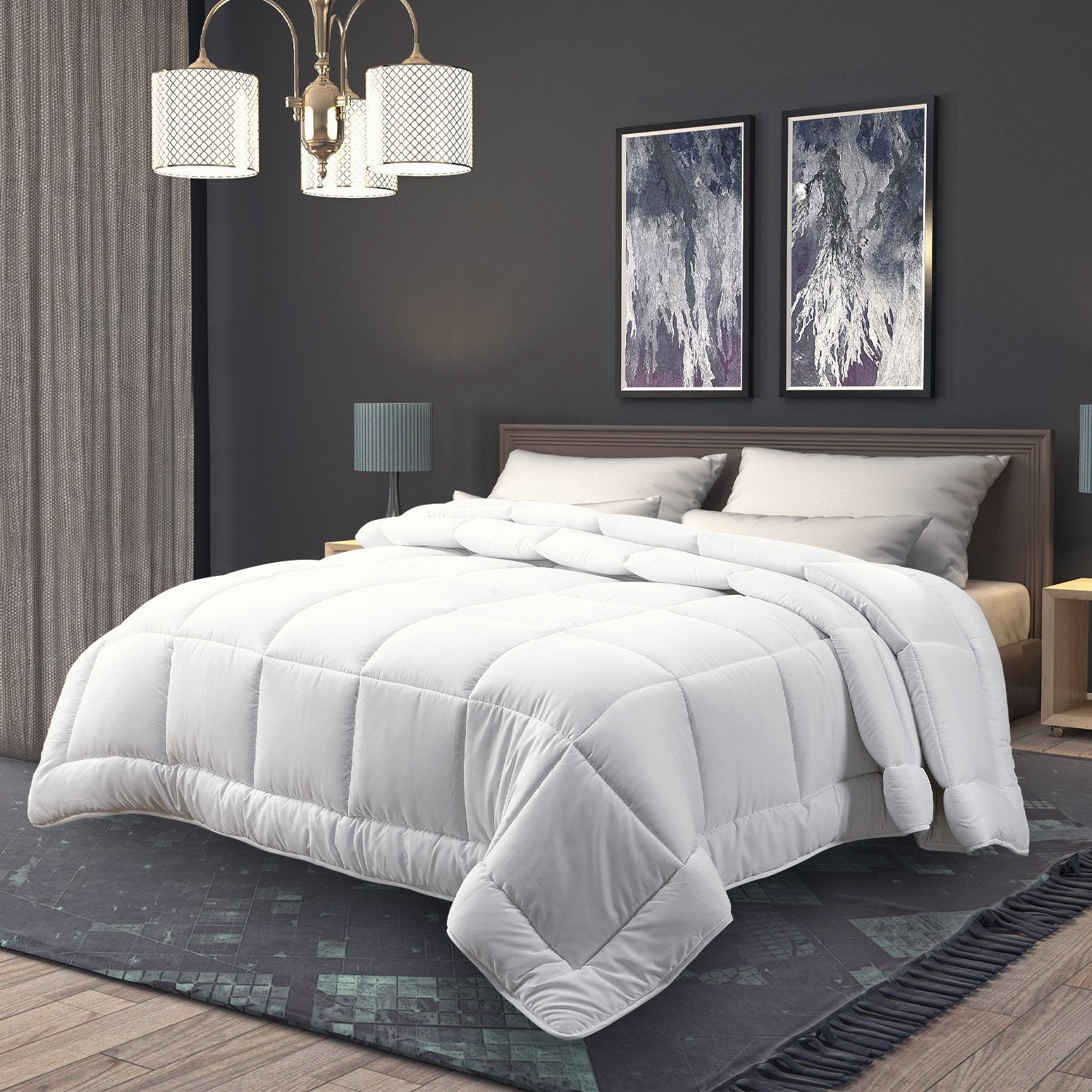 Hypoallergenic 500GSM Goose Down Comforter Queen - Laura Hill