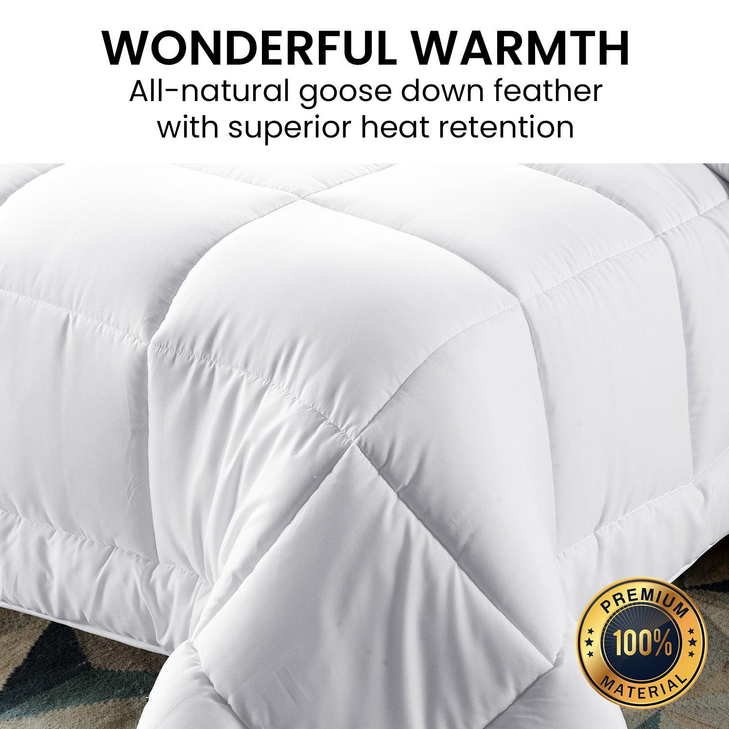 Hypoallergenic 500GSM Goose Down Comforter Queen - Laura Hill