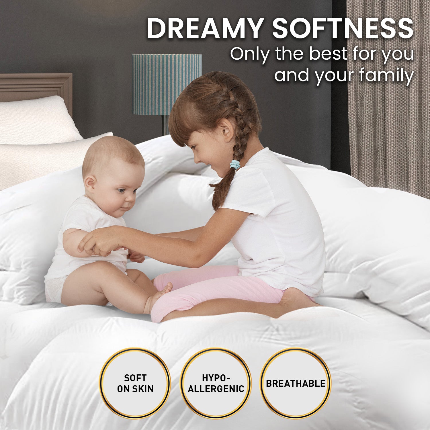 Hypoallergenic 500GSM Goose Down Comforter Queen - Laura Hill