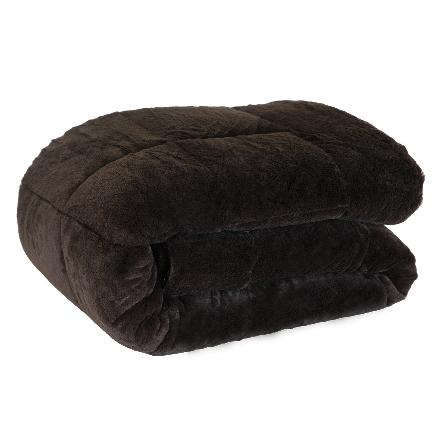 500GSM Faux Mink King Quilt Comforter, Double-Stitched Hems