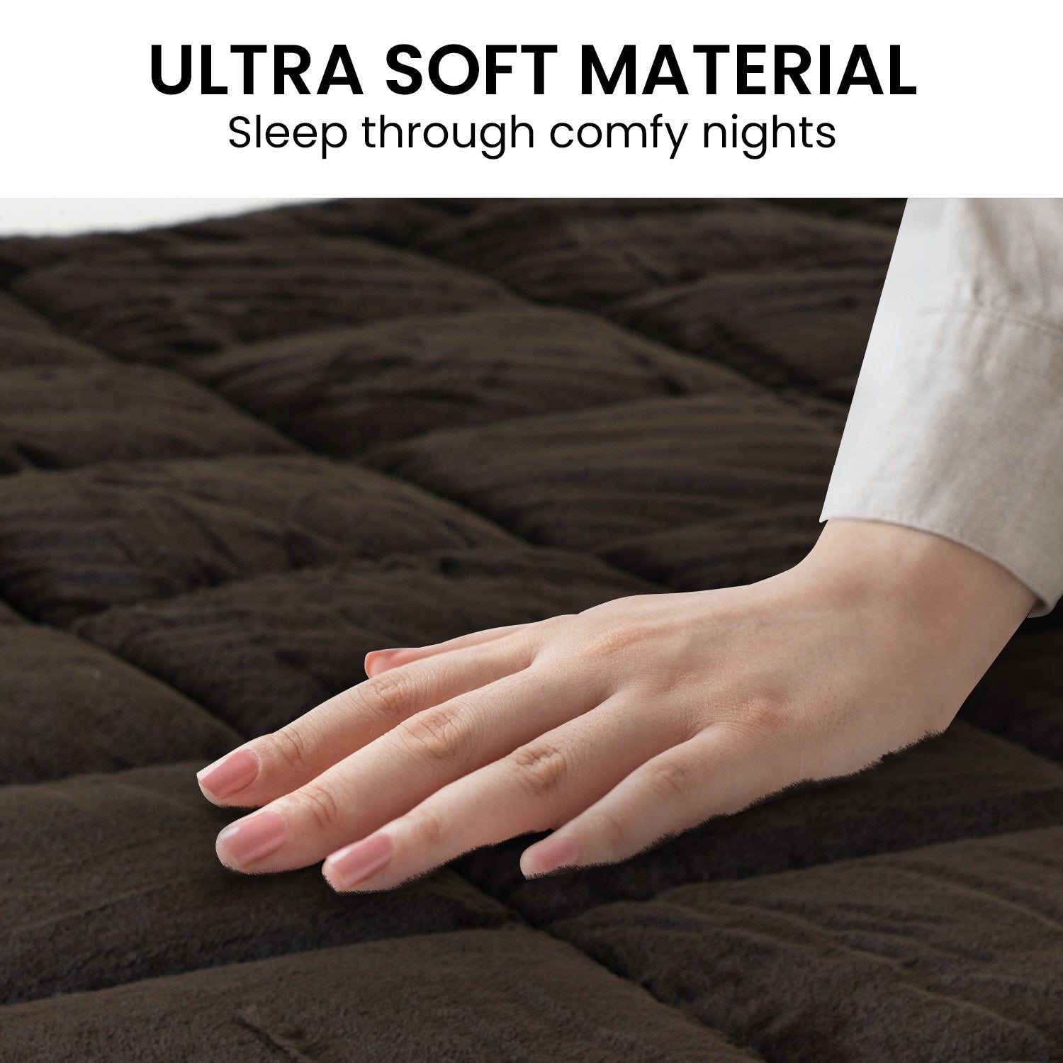 500GSM Faux Mink King Quilt Comforter, Double-Stitched Hems