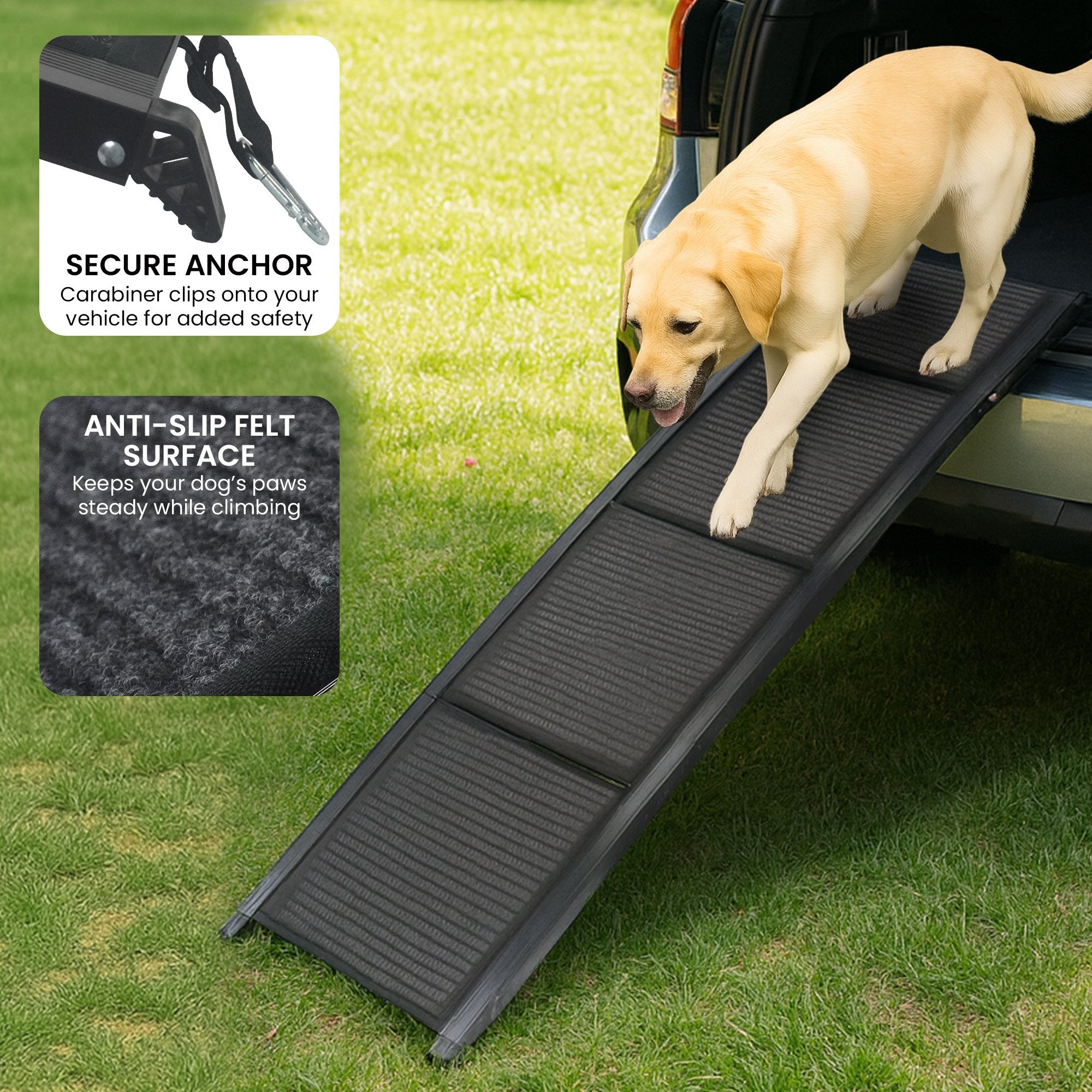 Furtastic Folding Pet Ramp Aluminium Non-slip Surface for Dogs & Cats