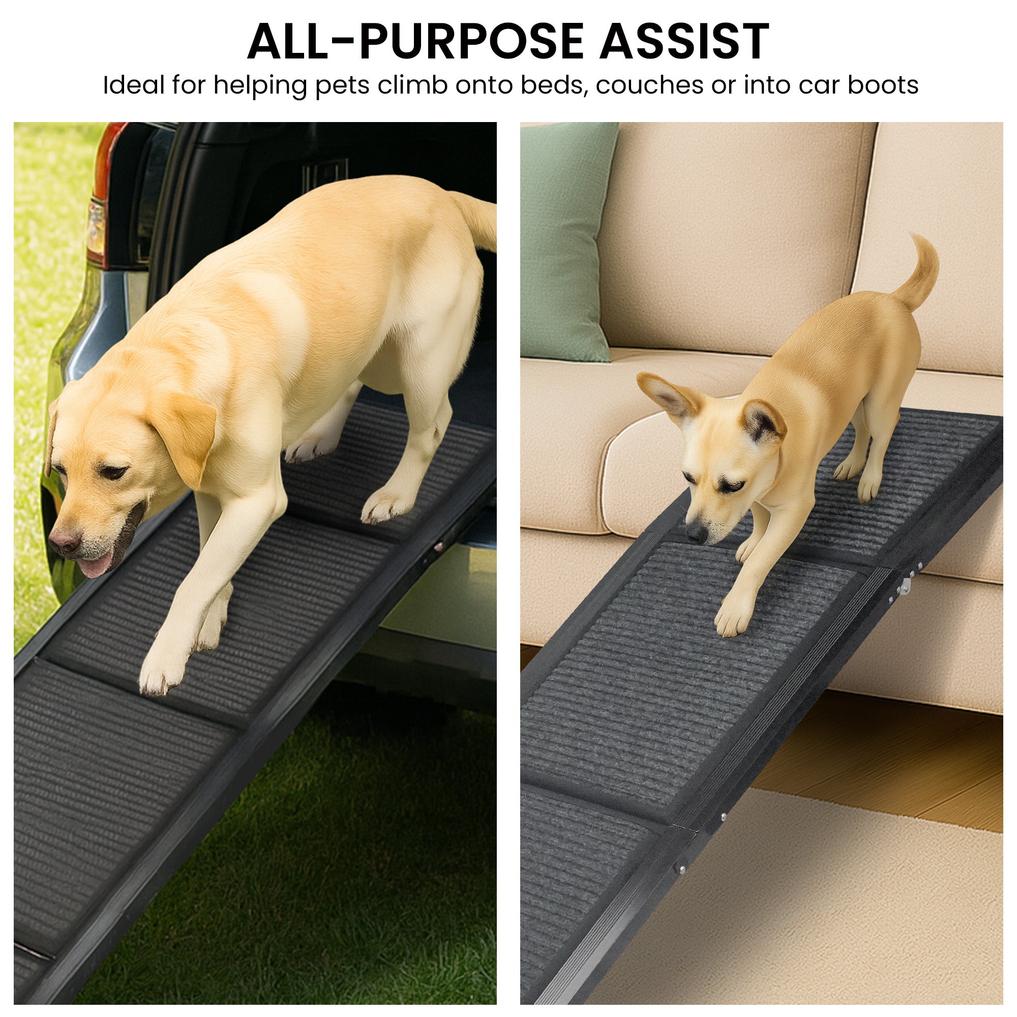 Furtastic Folding Pet Ramp Aluminium Non-slip Surface for Dogs & Cats