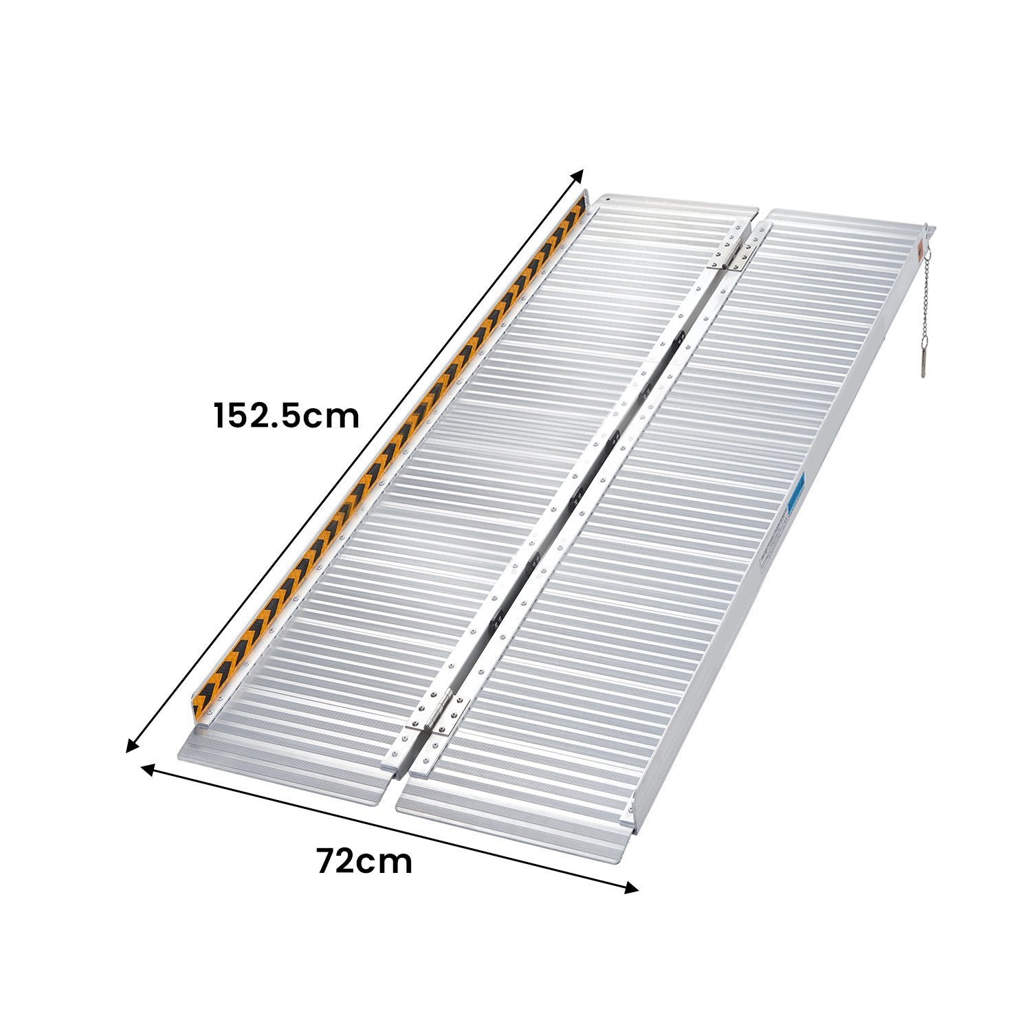 Foldable 5ft Aluminium Wheelchair Ramp, 272kg Capacity