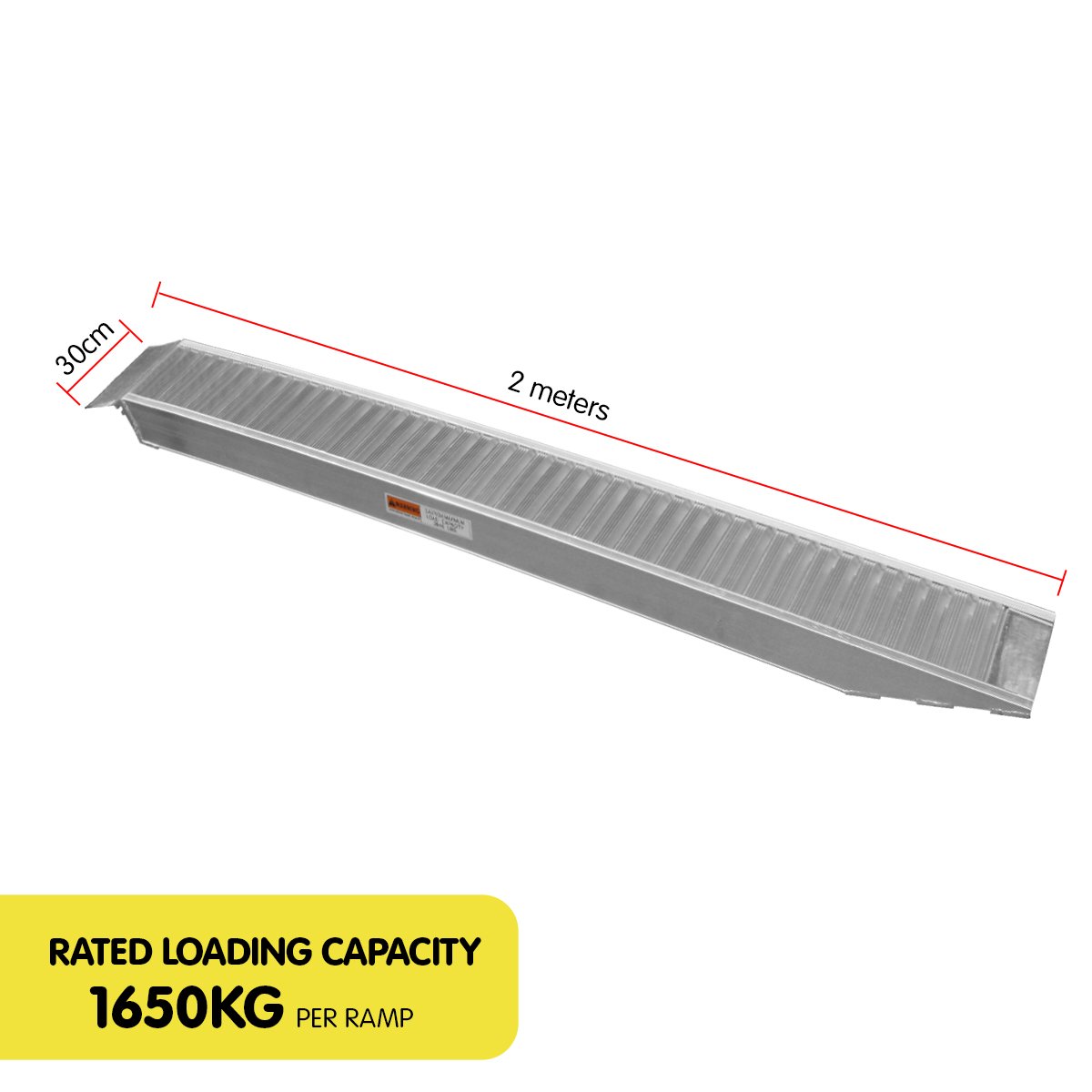 Heavy-Duty 2m Aluminium Loading Ramps 3300kg Capacity Set