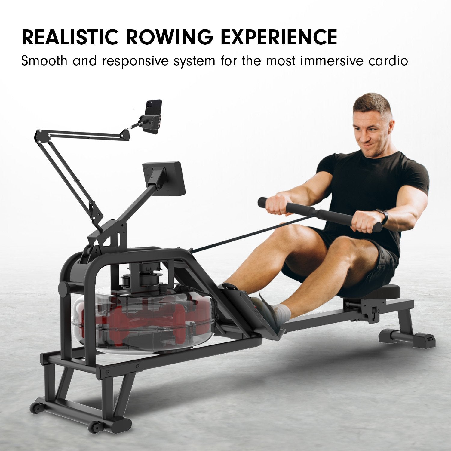 Water Resistant Rowing Machine with LCD, 13L Capacity