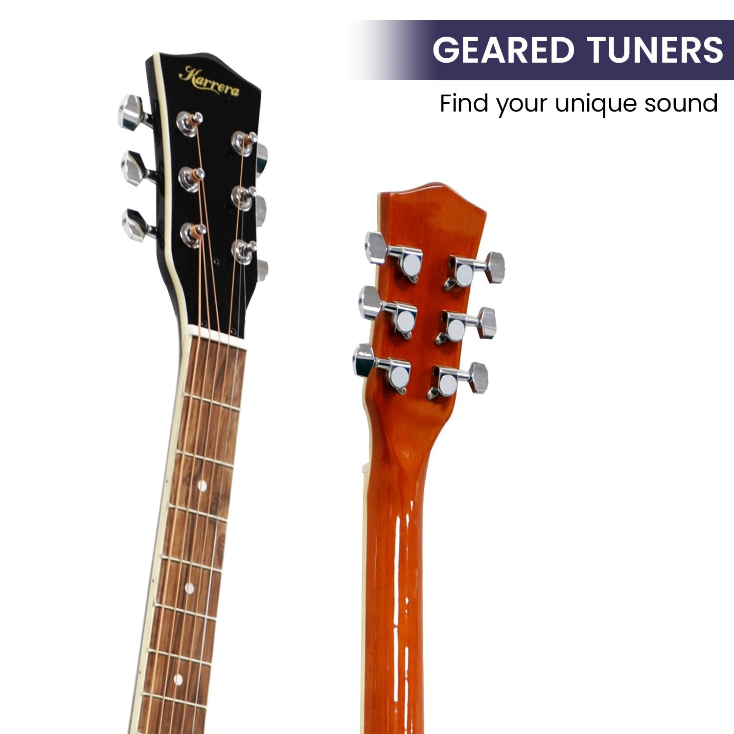High-Gloss 40in Sunburst Resonator Guitar w/ EQ & Tuner