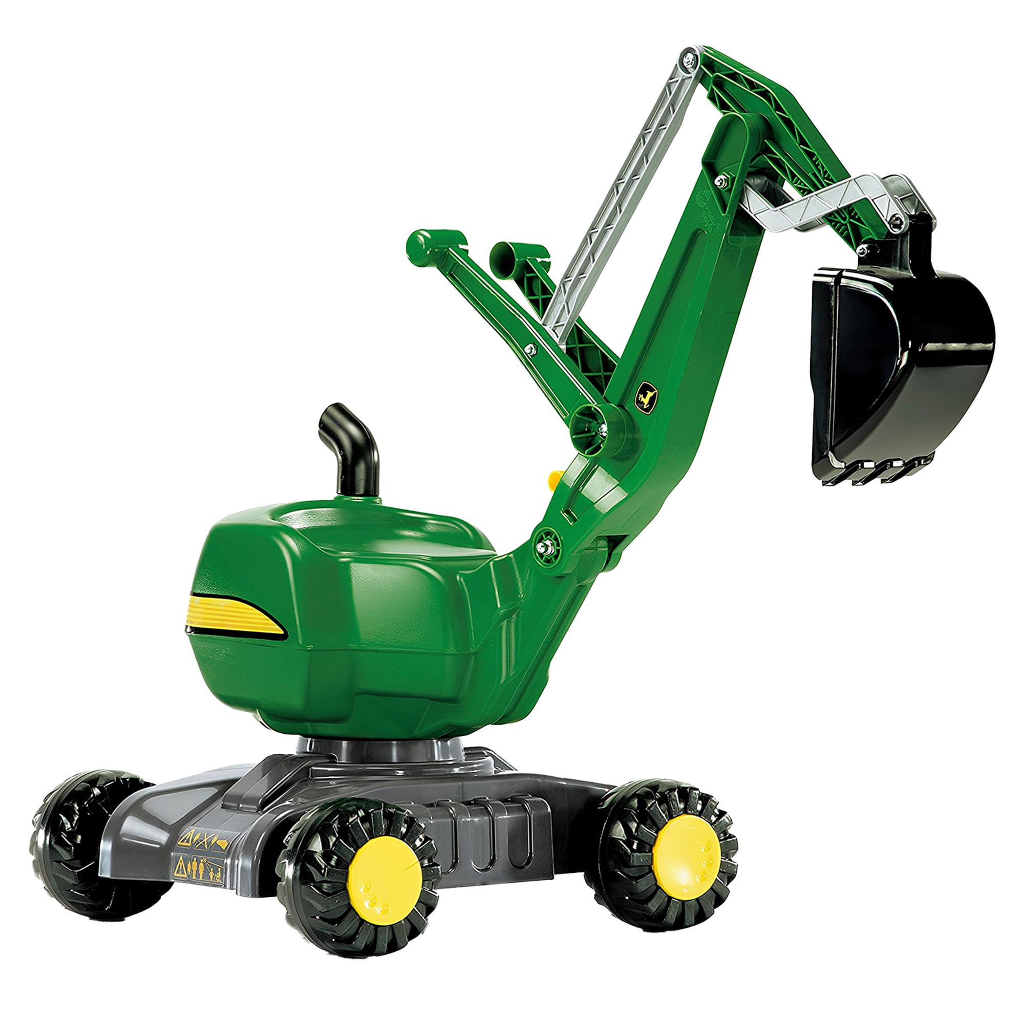 John Deere RT421022 Rolly Digger XL Ride-On Excavator Childrens Toy 360 deg Rotation, Work Scoop & Levers All-Terrain