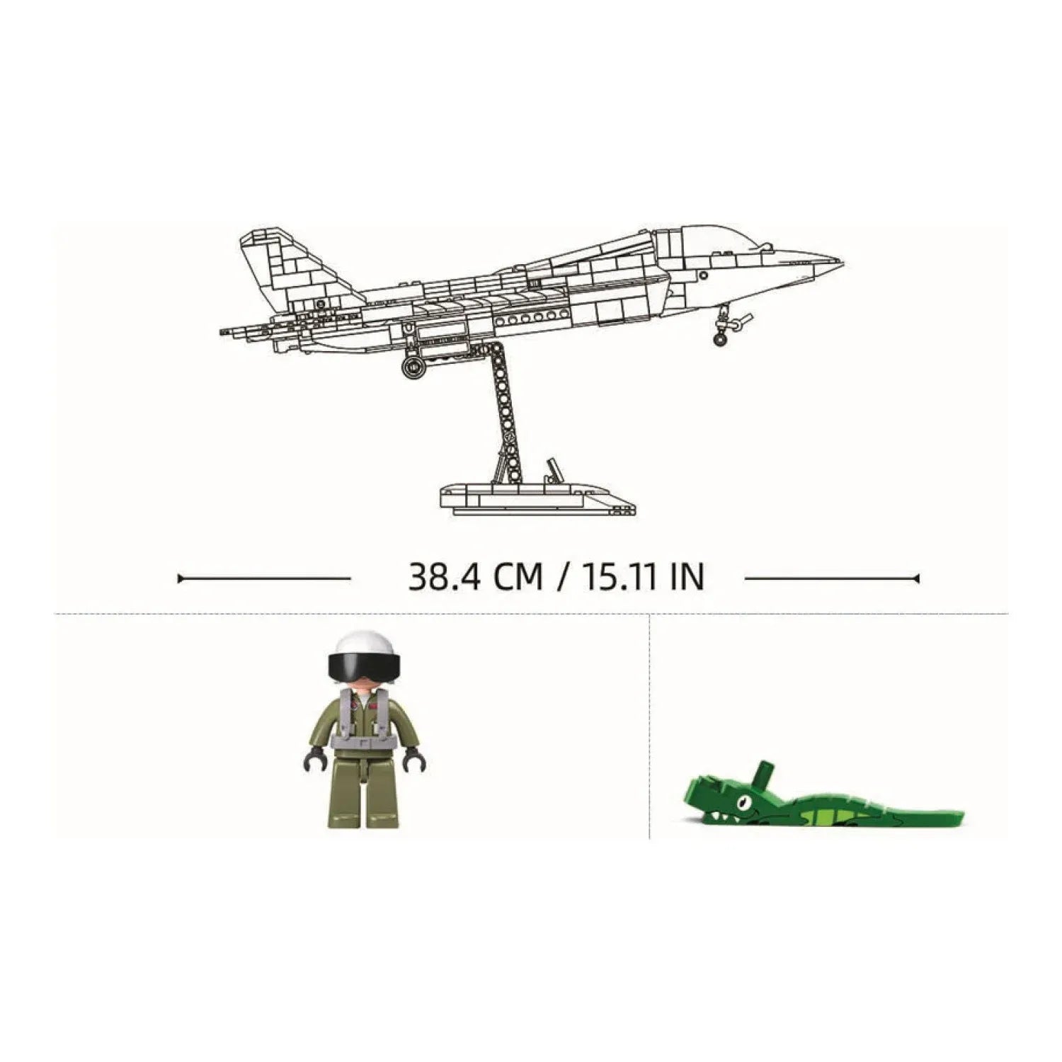 Sluban B1186 Model Kit 1:44 J35 Carrier Fighter Chinese Stealth Jet Plane Modern PLAAF Building Blocks DIY Set Toy