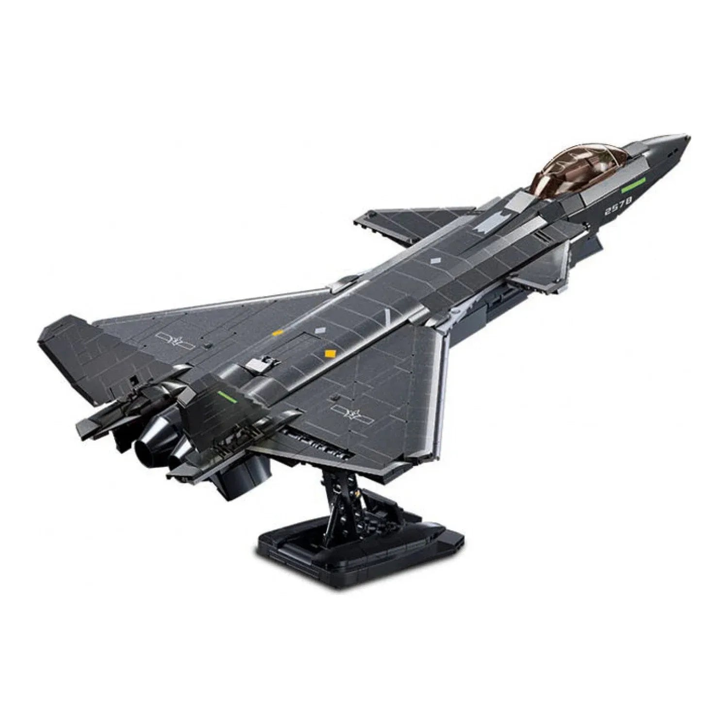 Sluban B1187 Model Kit 1:44 J20 Mighty Dragon Chinese Stealth Fighter Jet Plane Modern PLAAF Building Block DIY Set Toy