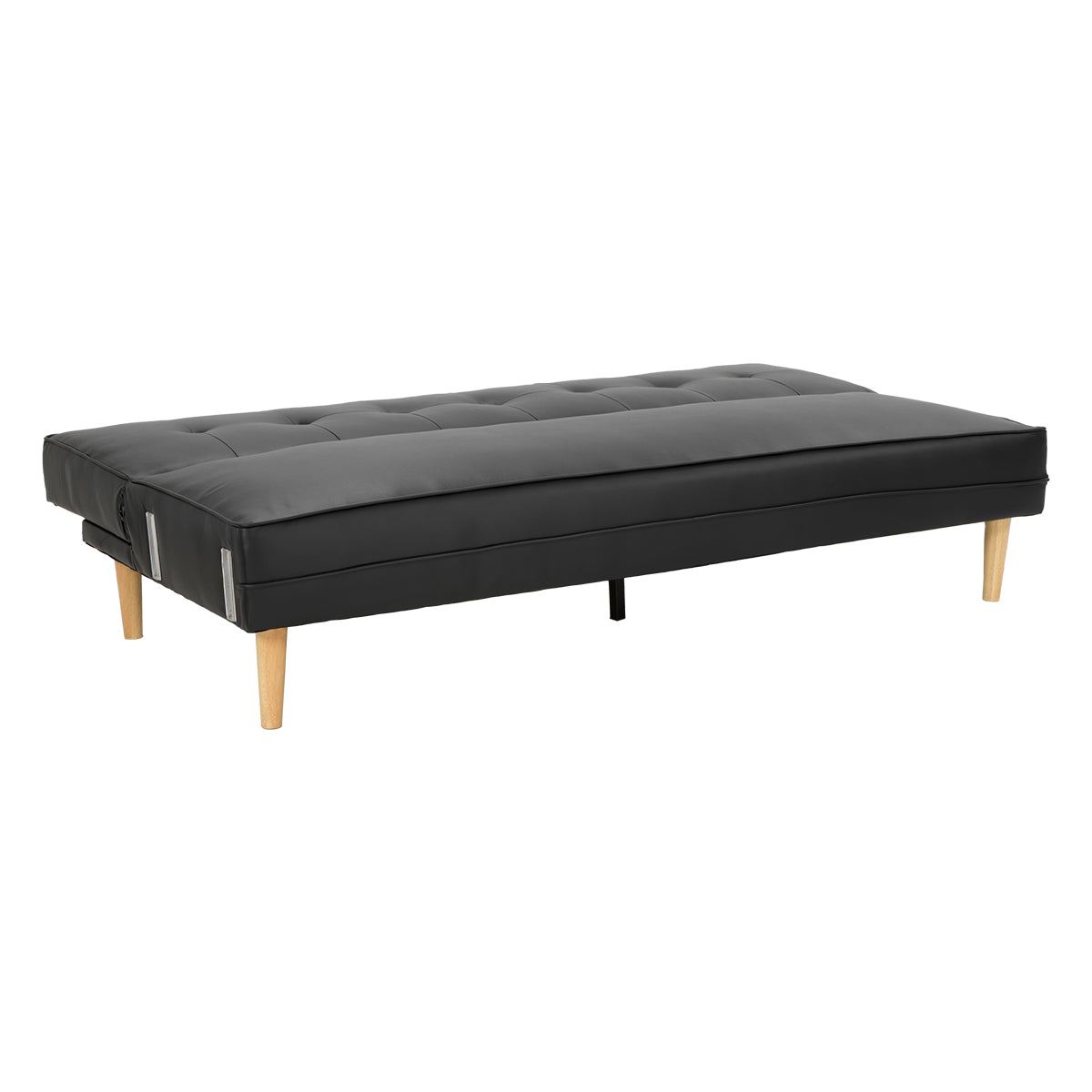 Adjustable Faux Leather Sofa Bed, High-Density Foam - Sarantino