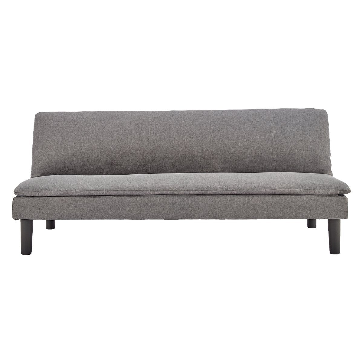 Adjustable Faux Linen 3 Seater Sofa Bed Couch - Dark Grey