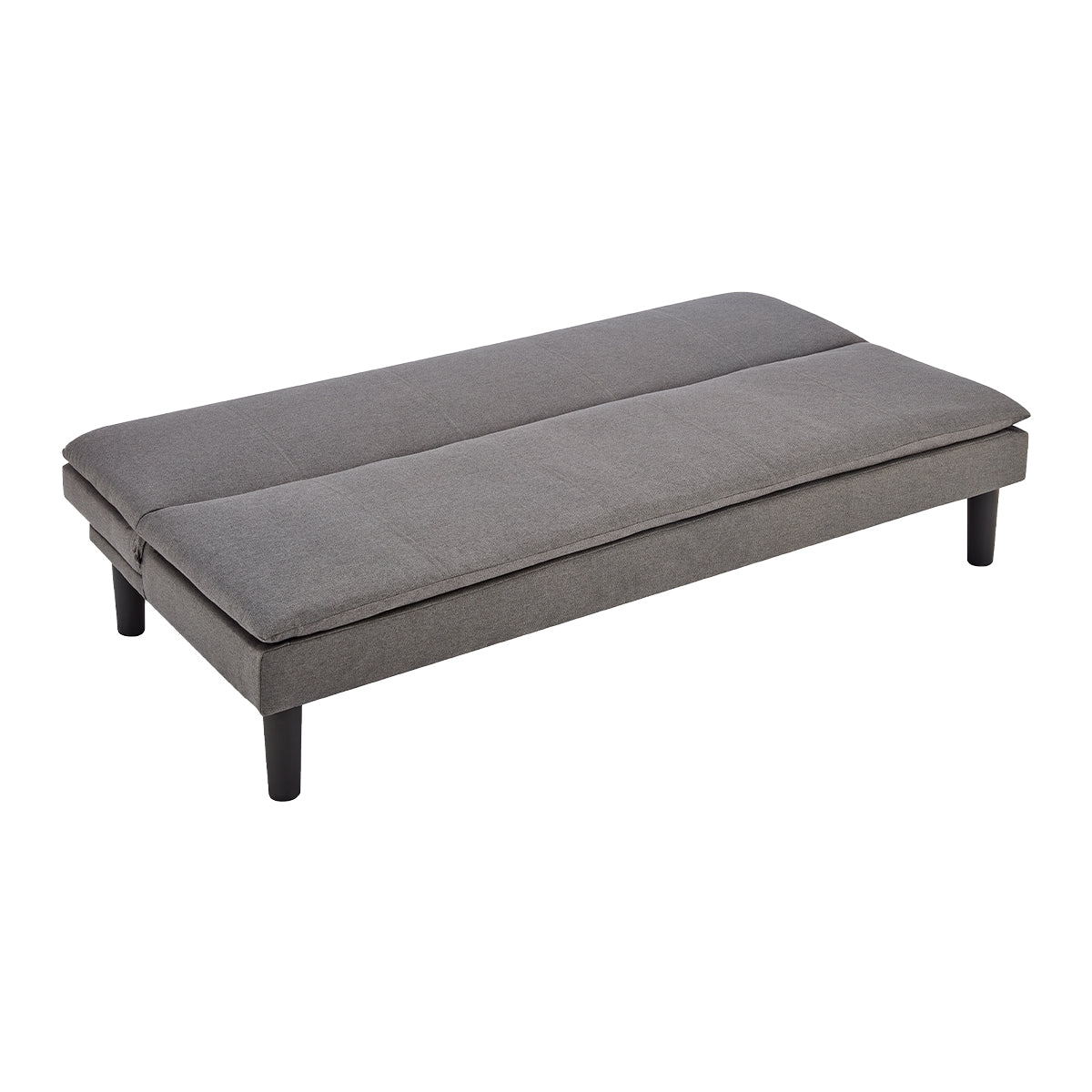 Adjustable Faux Linen 3 Seater Sofa Bed Couch - Dark Grey