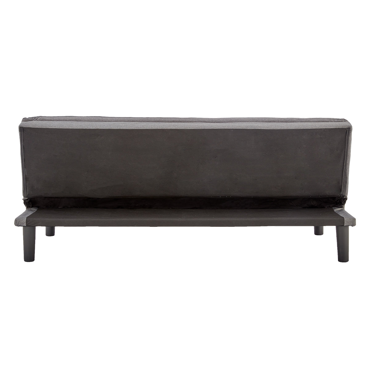 Adjustable Faux Linen 3 Seater Sofa Bed Couch - Dark Grey