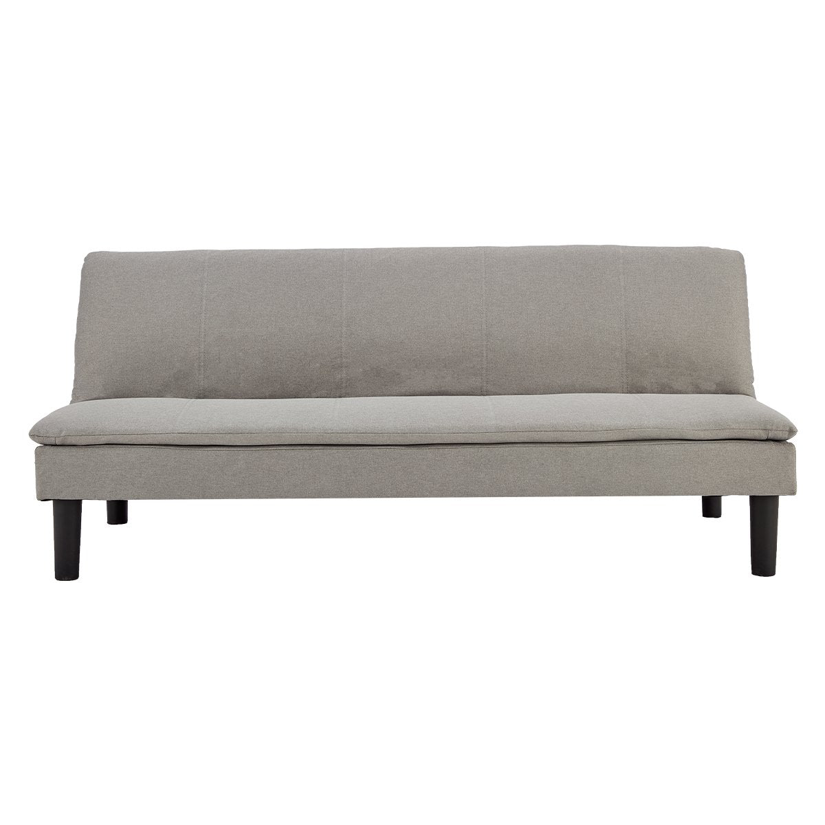 Adjustable Faux Linen 3 Seater Sofa Bed with Wooden Legs