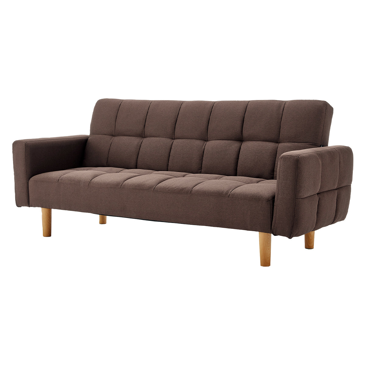 Durable 3-Seater Fabric Sofa Bed with Wooden Frame - Sarantino