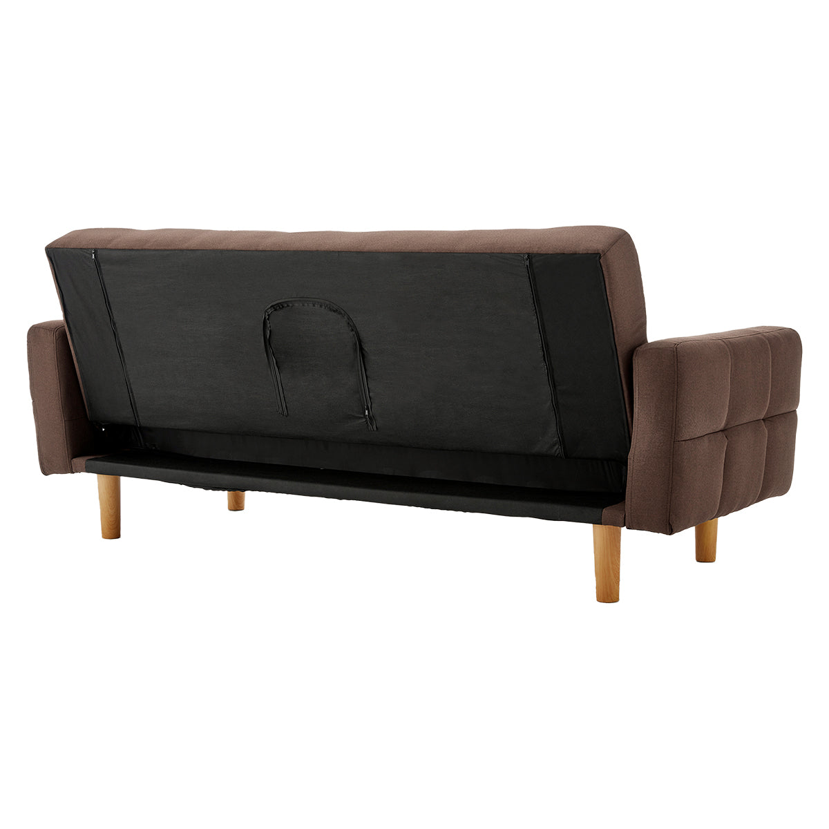 Durable 3-Seater Fabric Sofa Bed with Wooden Frame - Sarantino