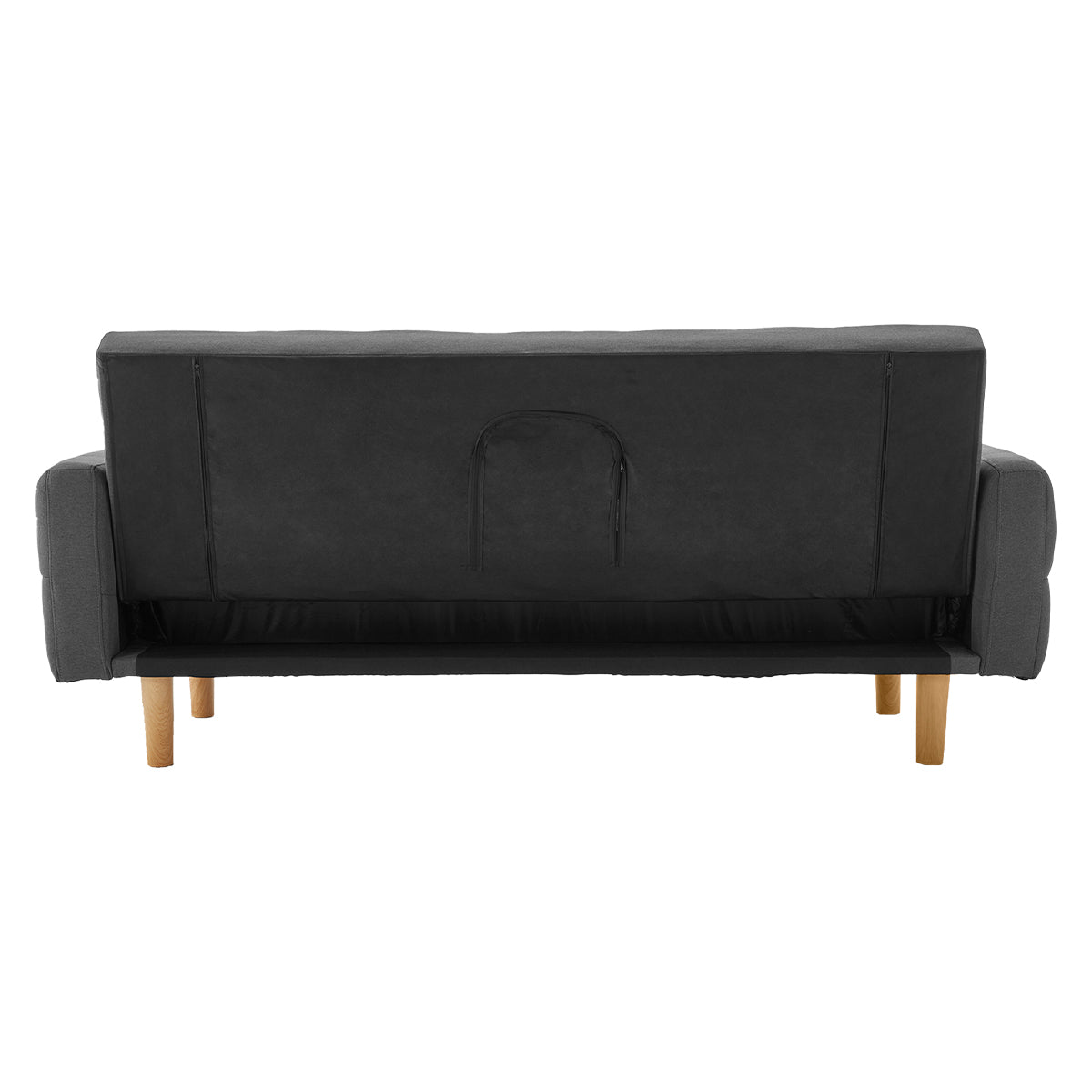 Durable Linen 3-Seater Sofa Bed with Wood Frame - Sarantino