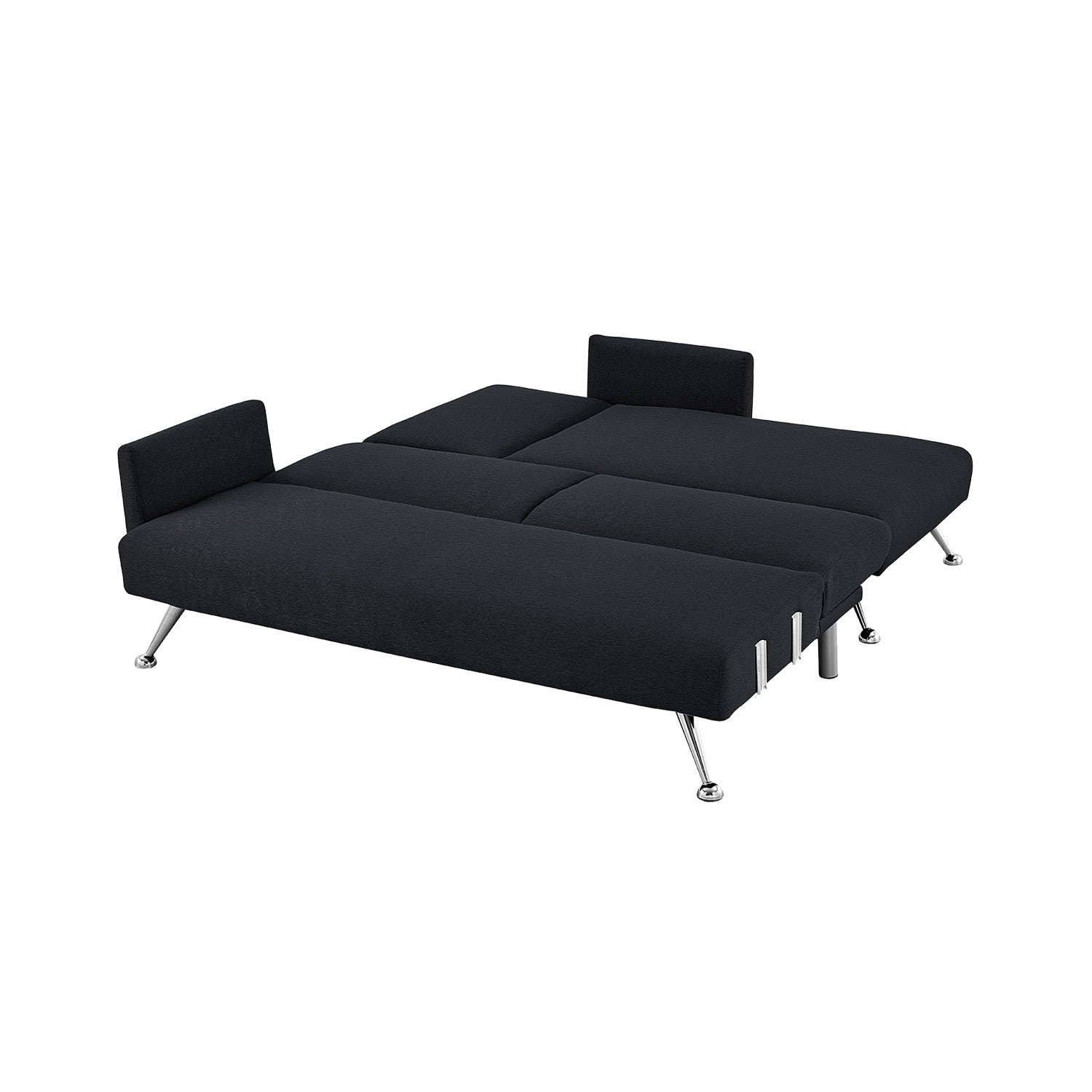 Premium Sofa Bed w/ Chaise, Adjustable Backrest & Pillows