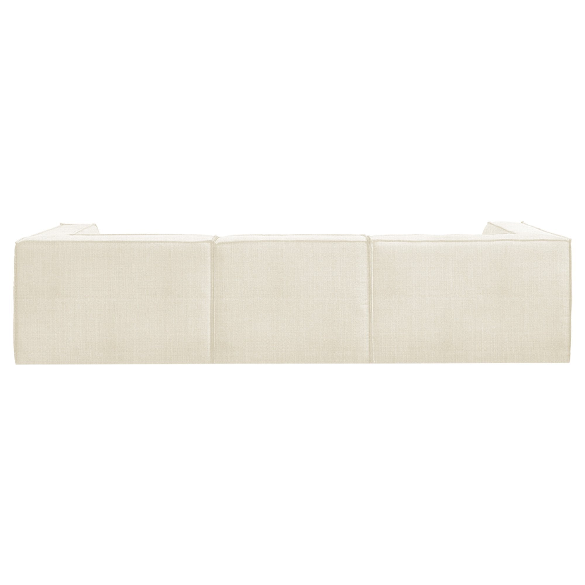 Novi 3-Seater Modular Sofa with Ottoman Cream Non-Slip