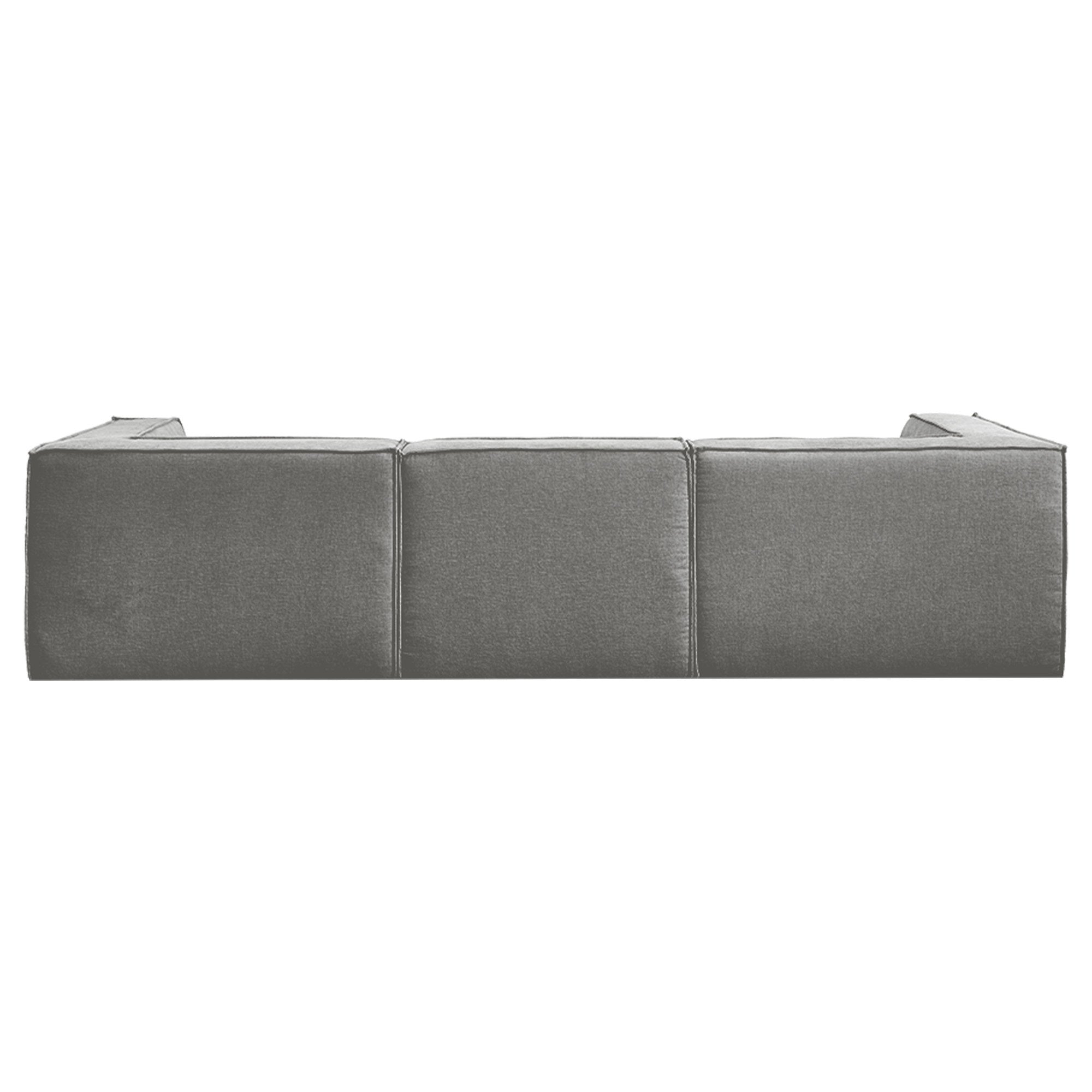 Novi 3-Seater Modular Sofa with Ottoman Grey Non-Slip