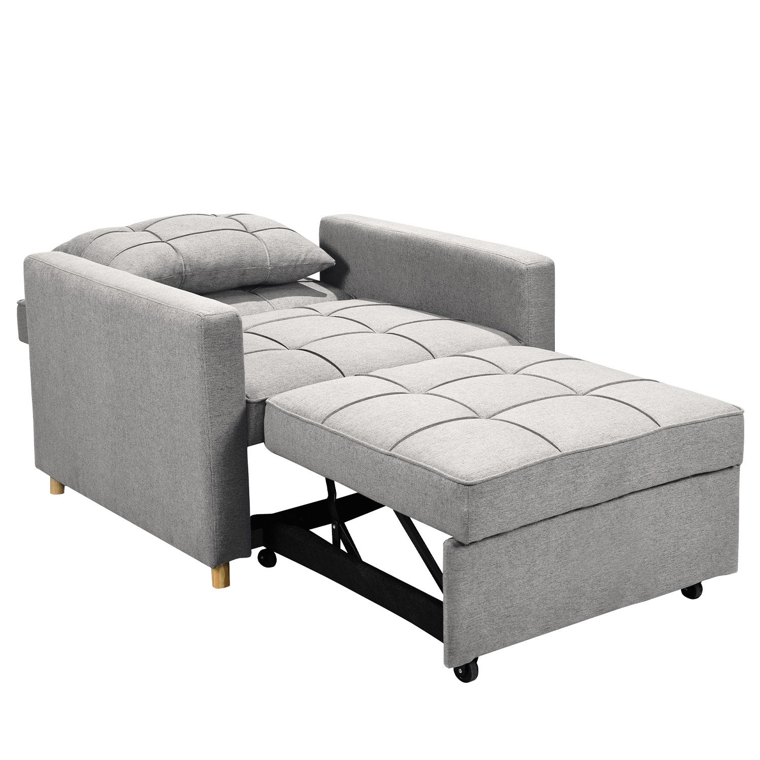 3-in-1 Convertible Sofa Chair Bed, Adjustable Backrest, Sarantino