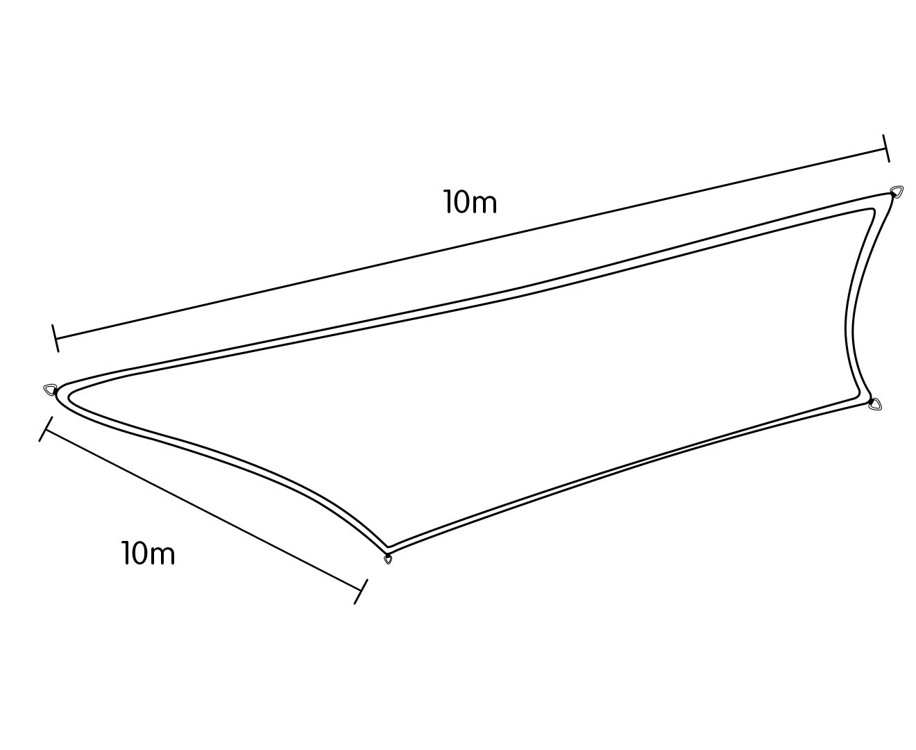 UV Blocking Square Shade Sail 10m x 10m - Sand