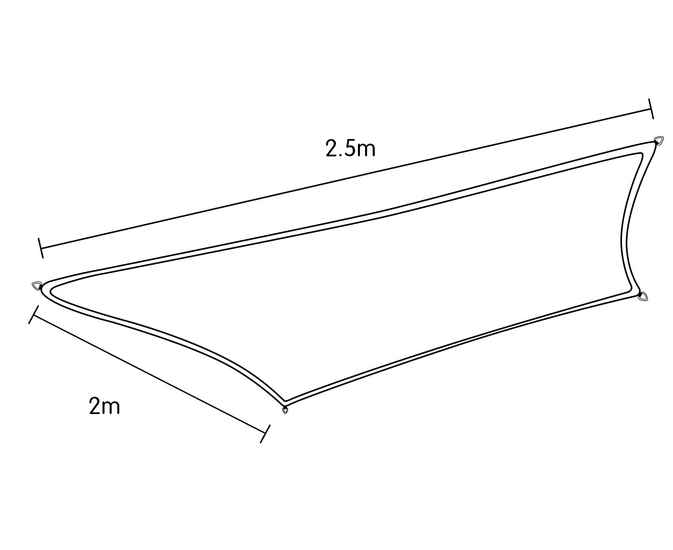 UV-Blocking Rectangular Shade Sail 2x2.5m Desert Sand