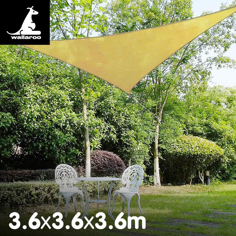 UV Block Triangular Shade Sail 3.6m Sand - Wallaroo