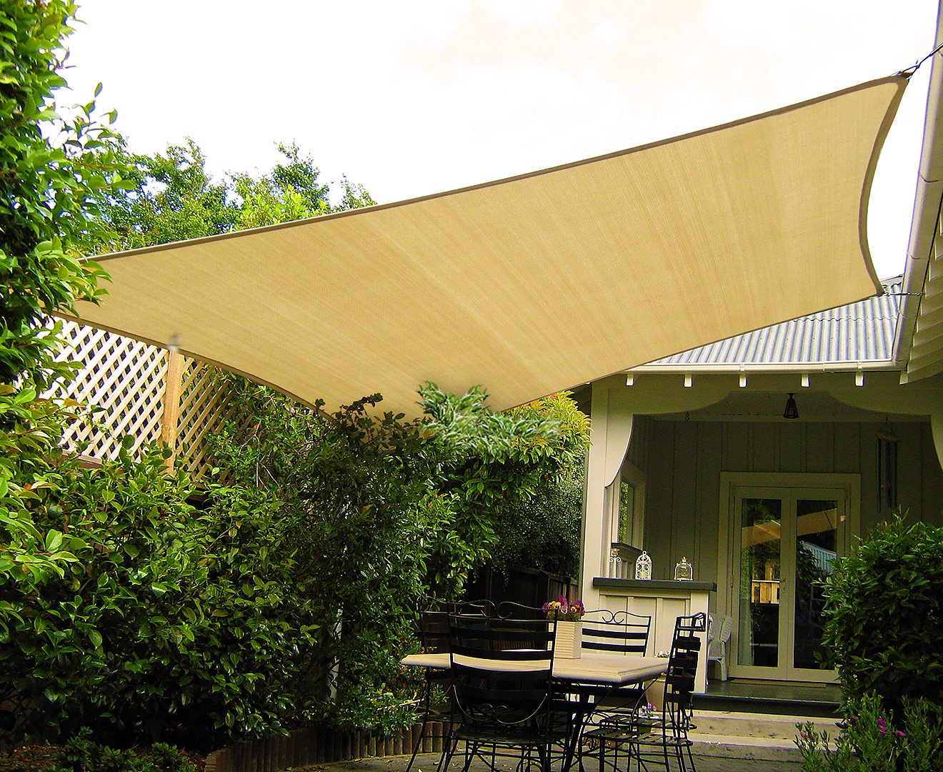 UV Blocking Rectangular Shade Sail, Sand, 3x4m