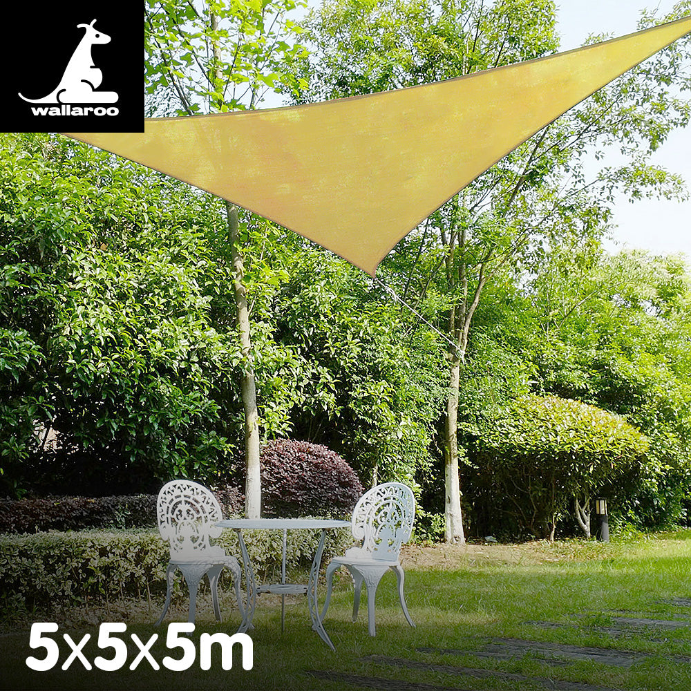 UV Blocking Breathable Triangle Shade Sail 5m - Wallaroo