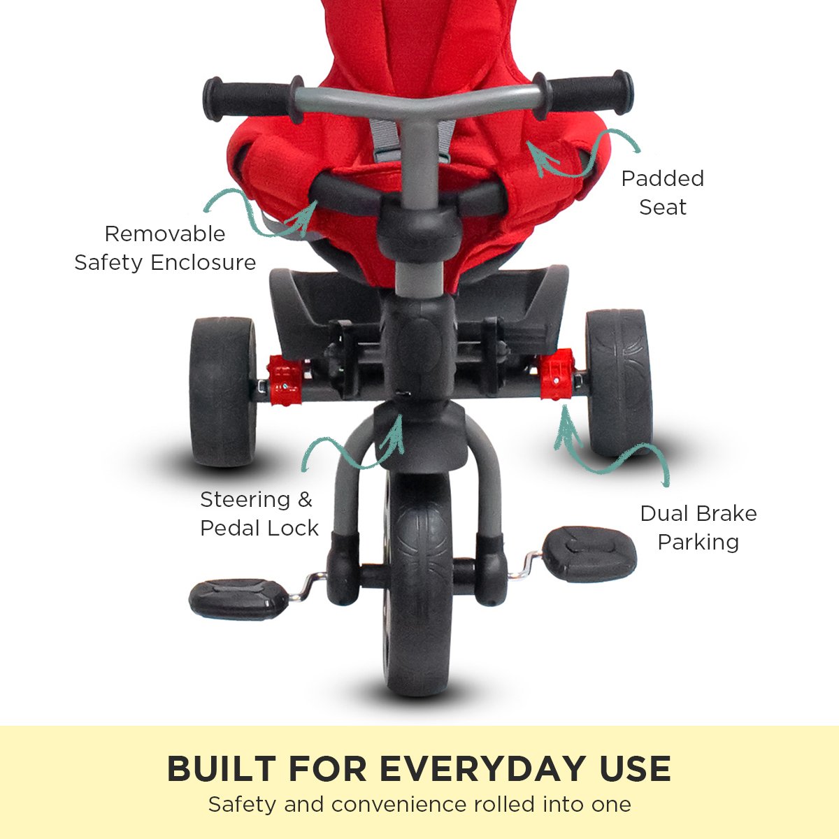 Full-Canopy 3-Stage Kids Trike With Safety Harness - Veebee