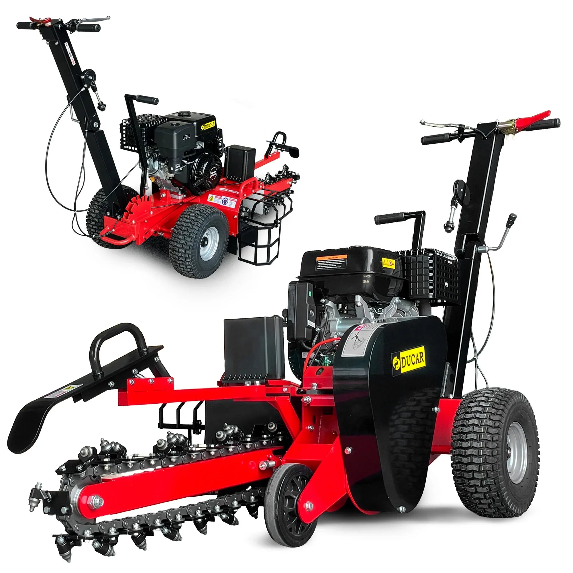 Ducar Trench Digger 457cc 18HP 4-Stroke Key Start, Petrol Trencher Machine