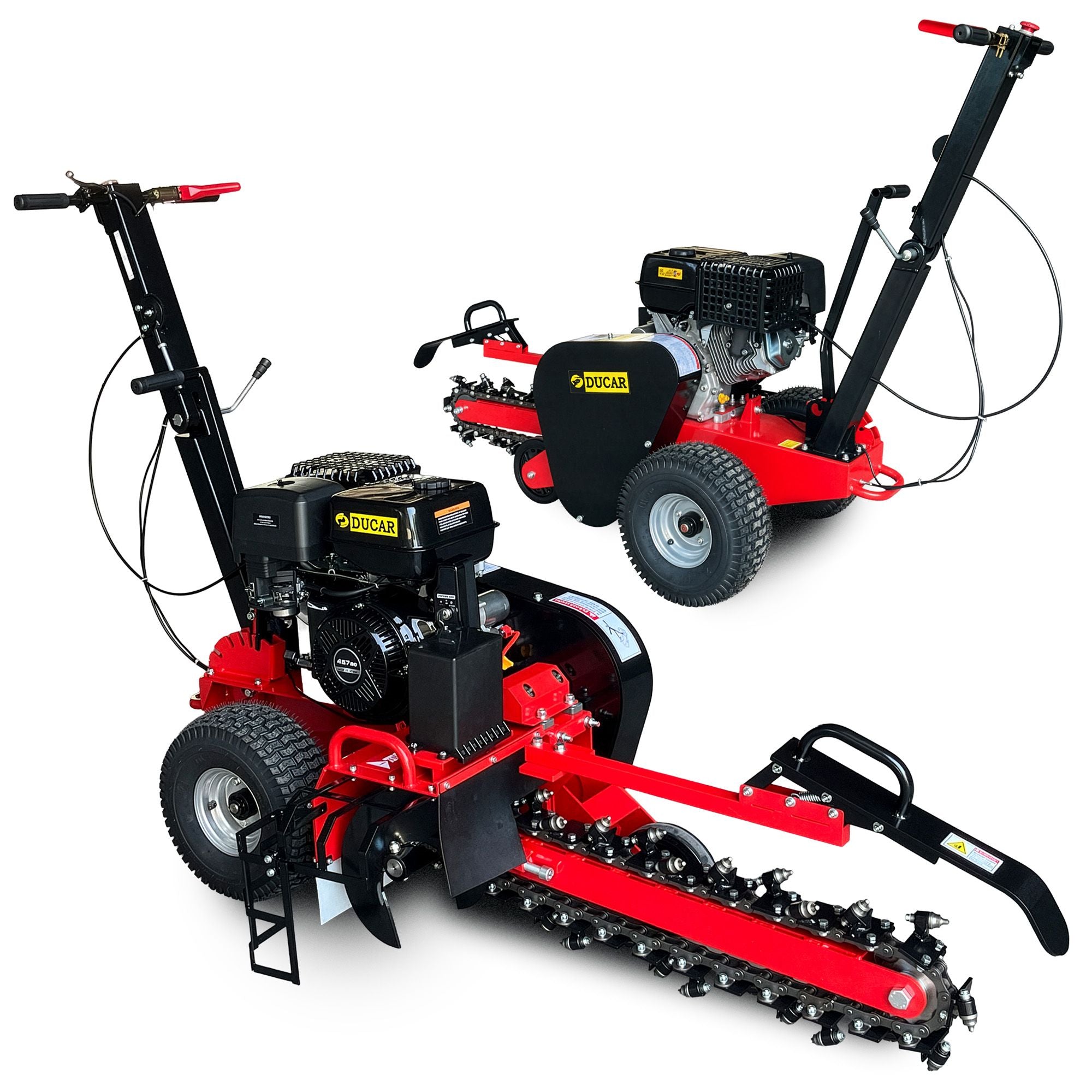 Ducar Trench Digger 457cc 18HP 4-Stroke Key Start, Petrol Trencher Machine